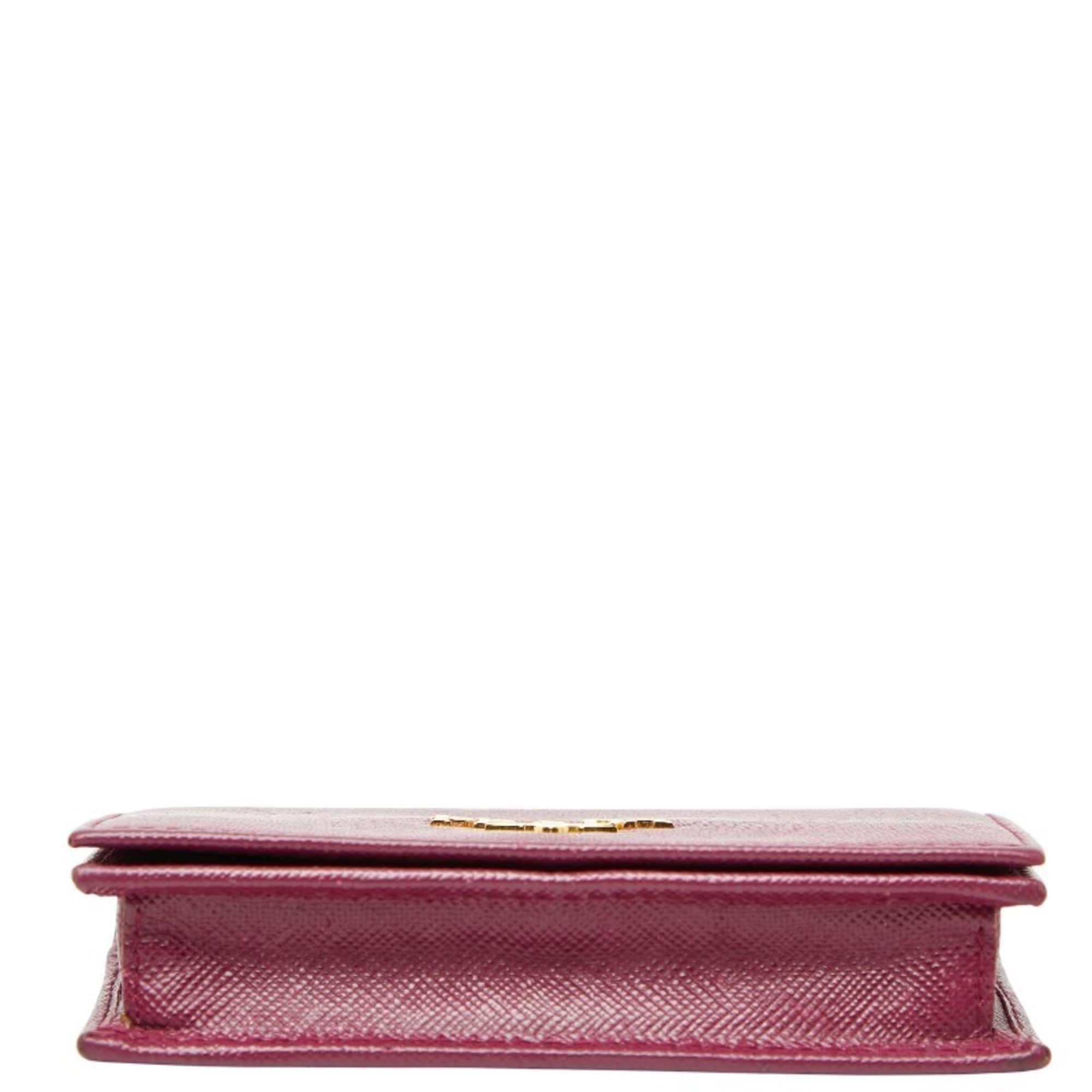Prada Purple Leather Coin Purse/Coin Case (Pre-Owned)