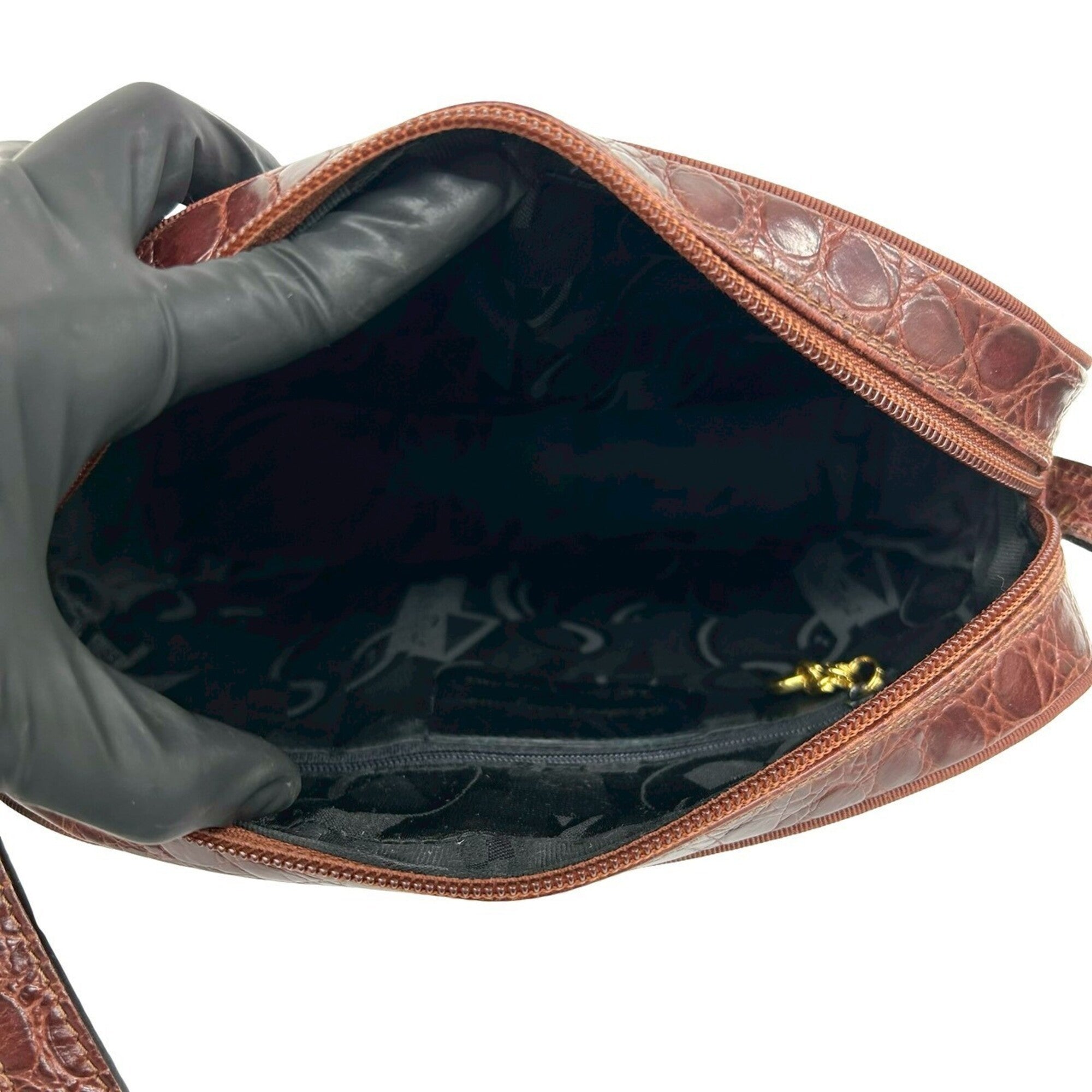 Salvatore Ferragamo Brown Leather Shoulder Bag (Pre-Owned)