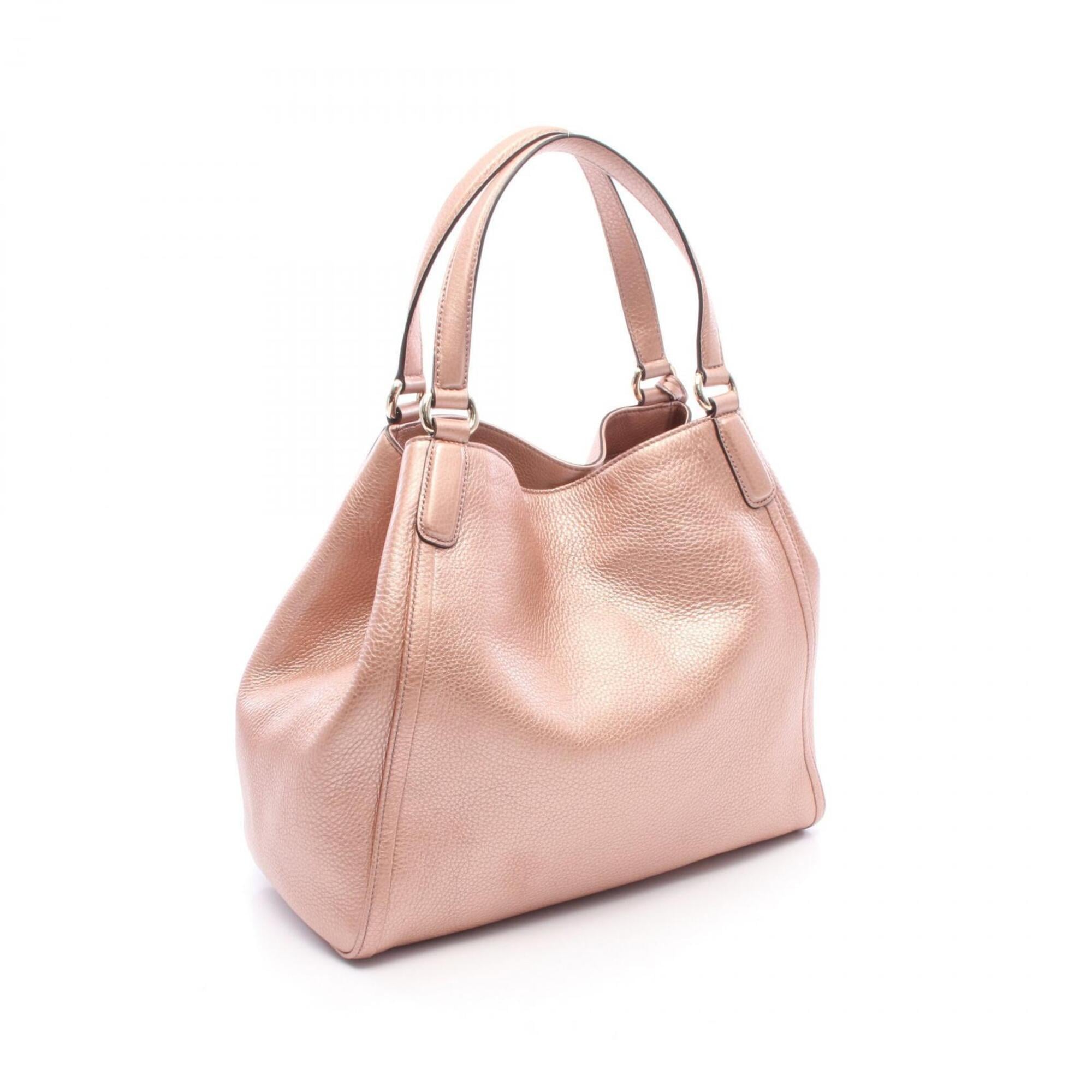 Gucci Metallic Pink Leather Handbag Tote Bag (Pre-Owned)
