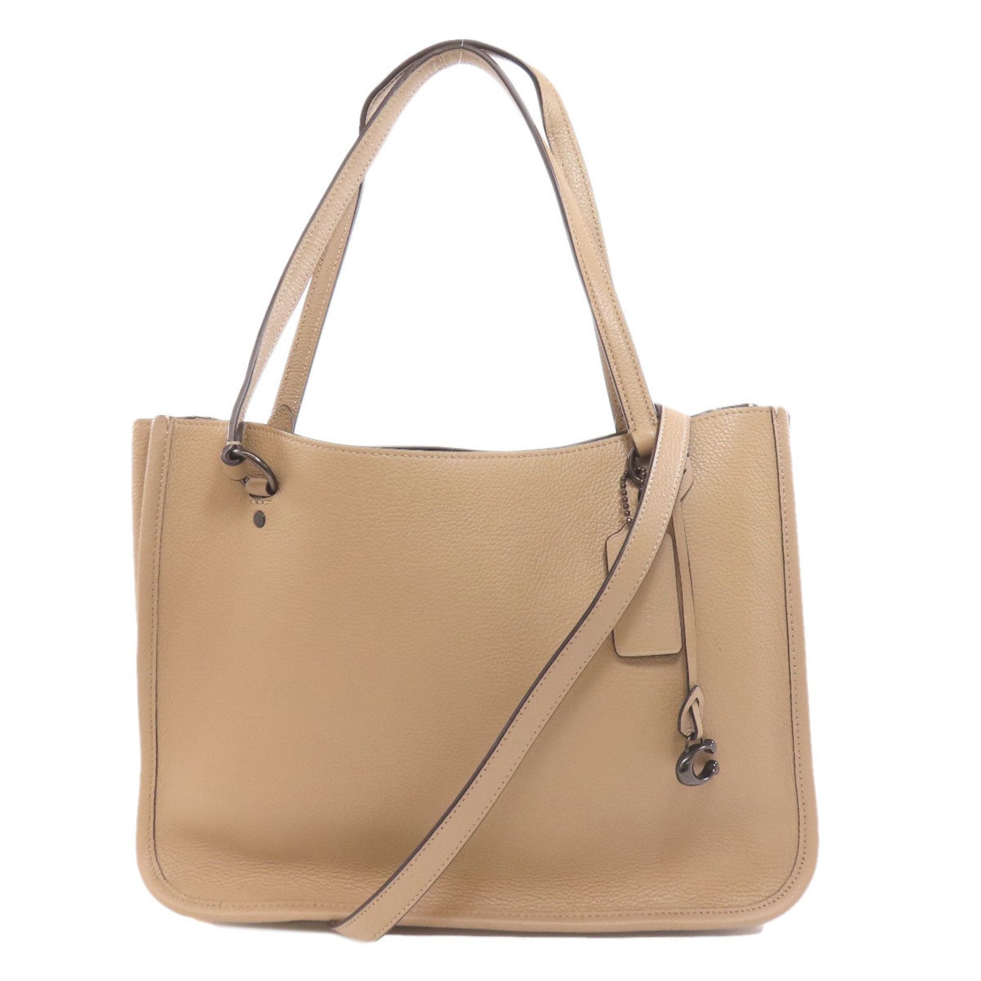 Coach Beige Leather Handbag (Pre-Owned)