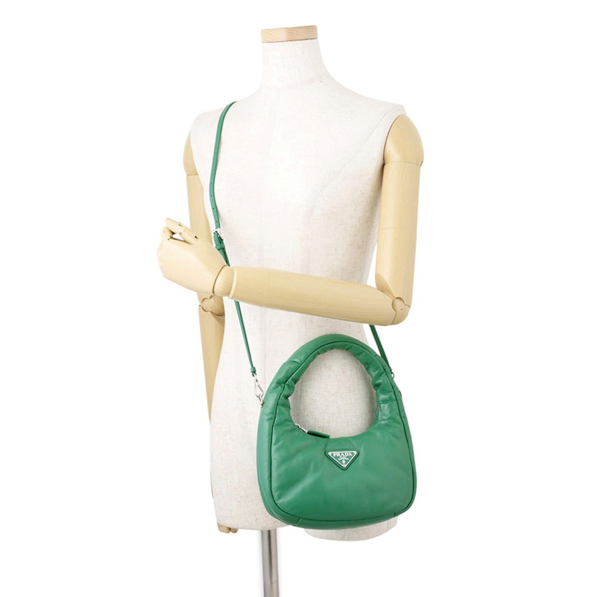 Prada Green Nappa Leather Leather Handbag (Pre-Owned)