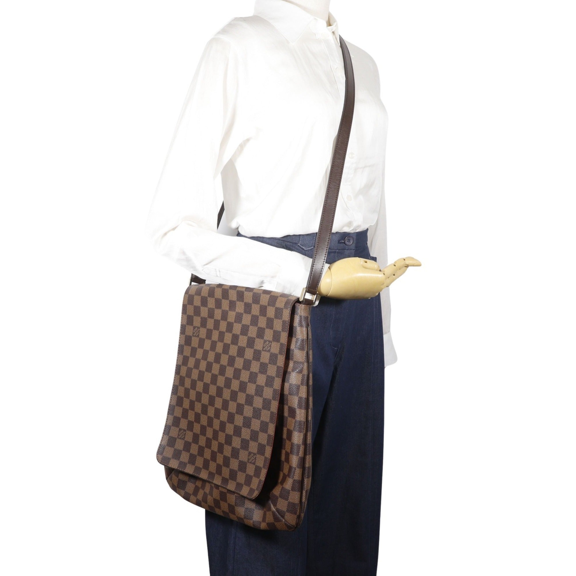 Louis Vuitton Brown Damier Canvas Shoulder Bag (Pre-Owned)