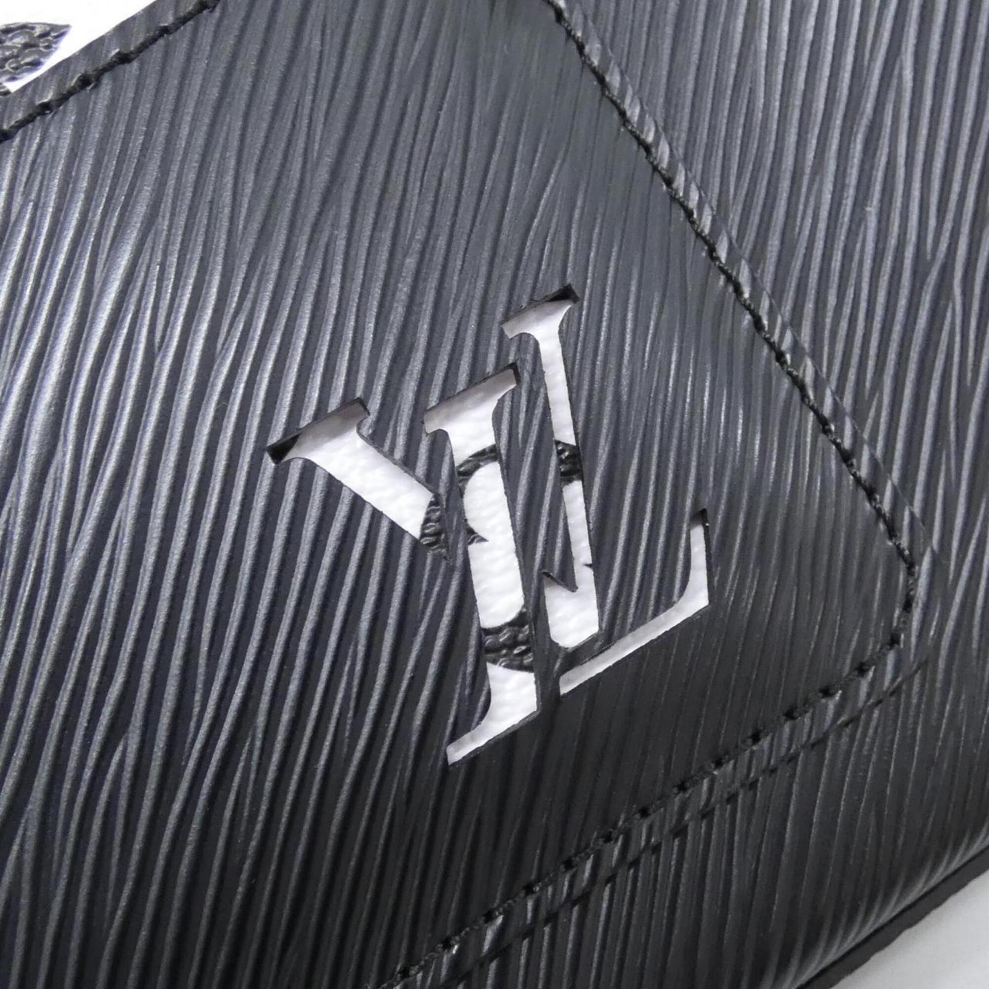Louis Vuitton Black Leather Pouch Shoulder Bag (Pre-Owned)