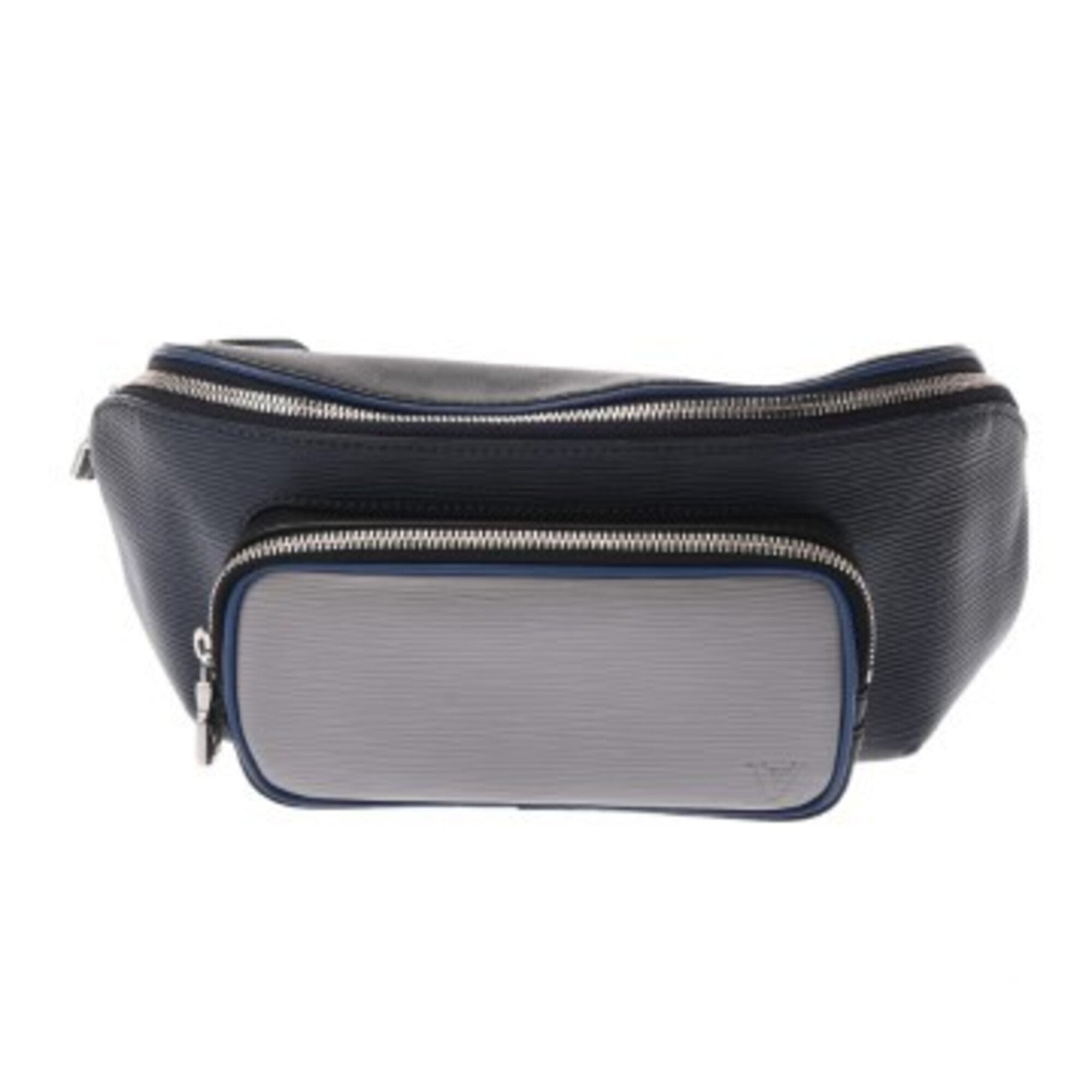 Louis Vuitton Blue Gray Indigo Epi Leather Damier Graphite Canvas Sling Bag (Pre-Owned)
