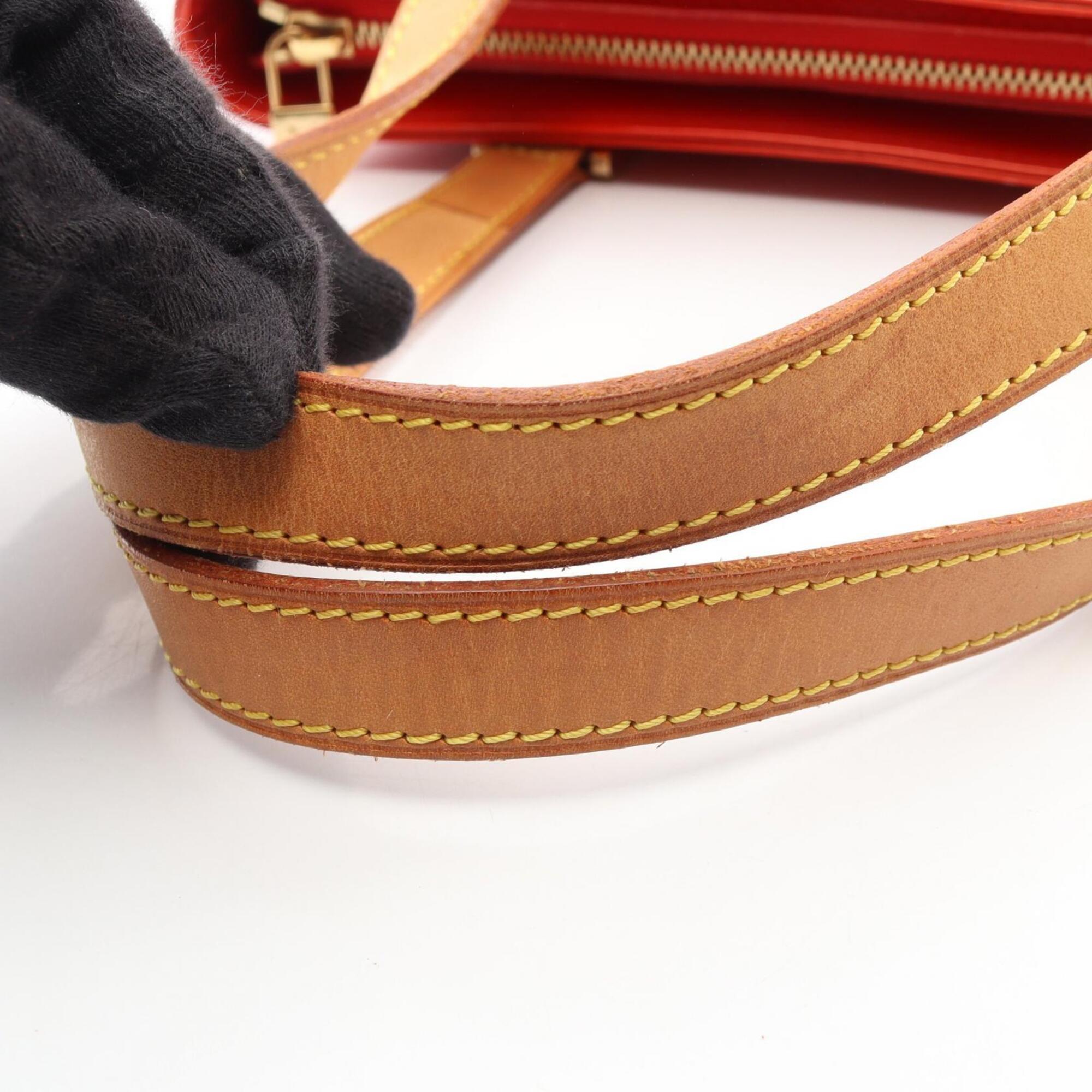 Louis Vuitton Red Color Leather Handbag (Pre-Owned)