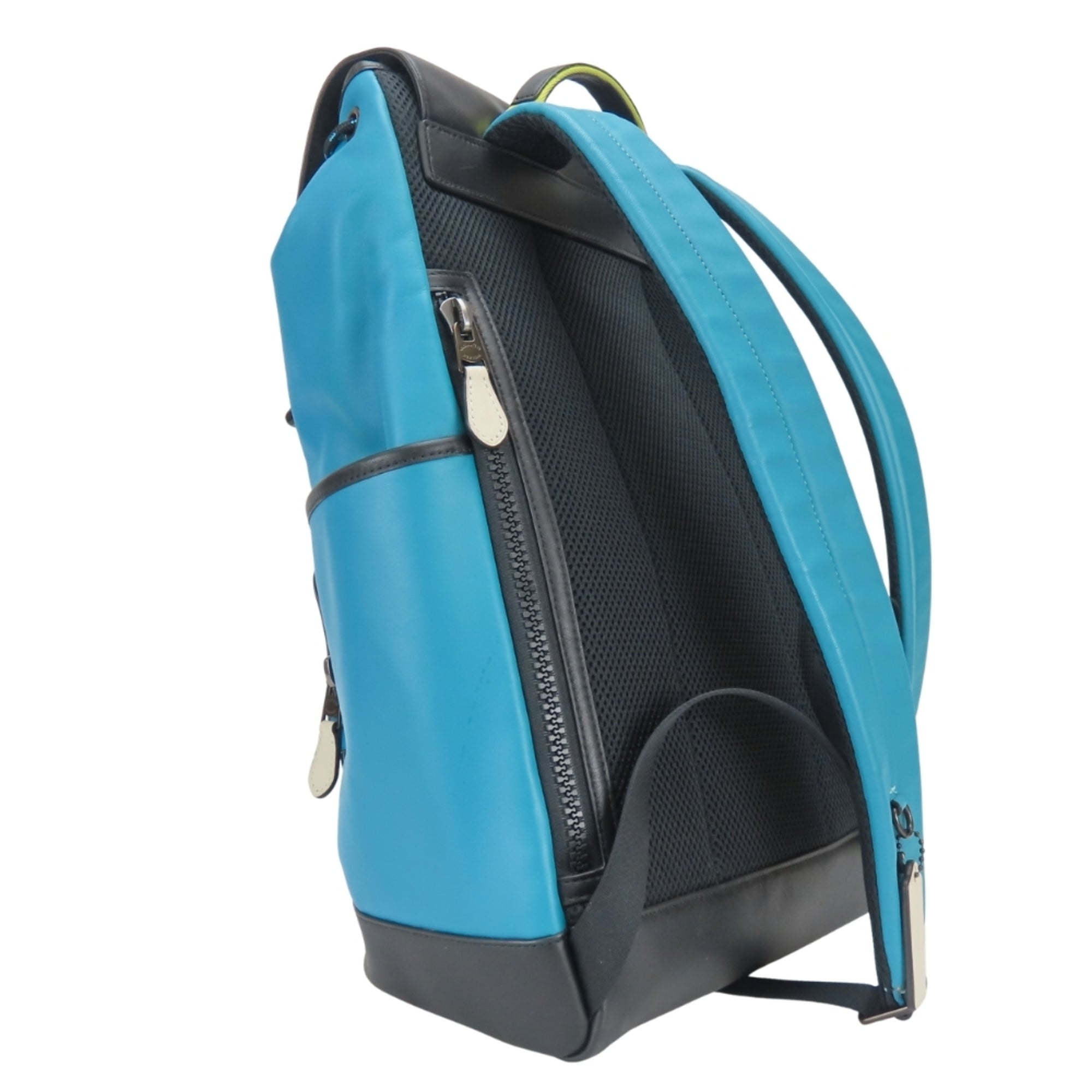 Coach Black Blue Leather Backpack (Pre-Owned)