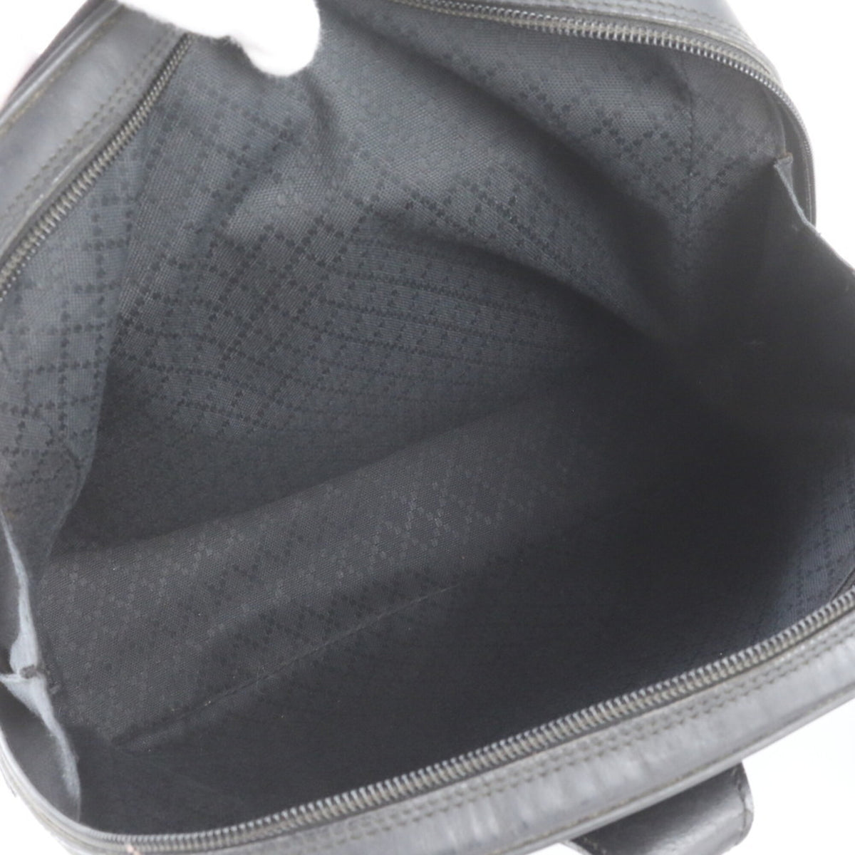 Gucci Black Leather Canvas Backpack (Pre-Owned)