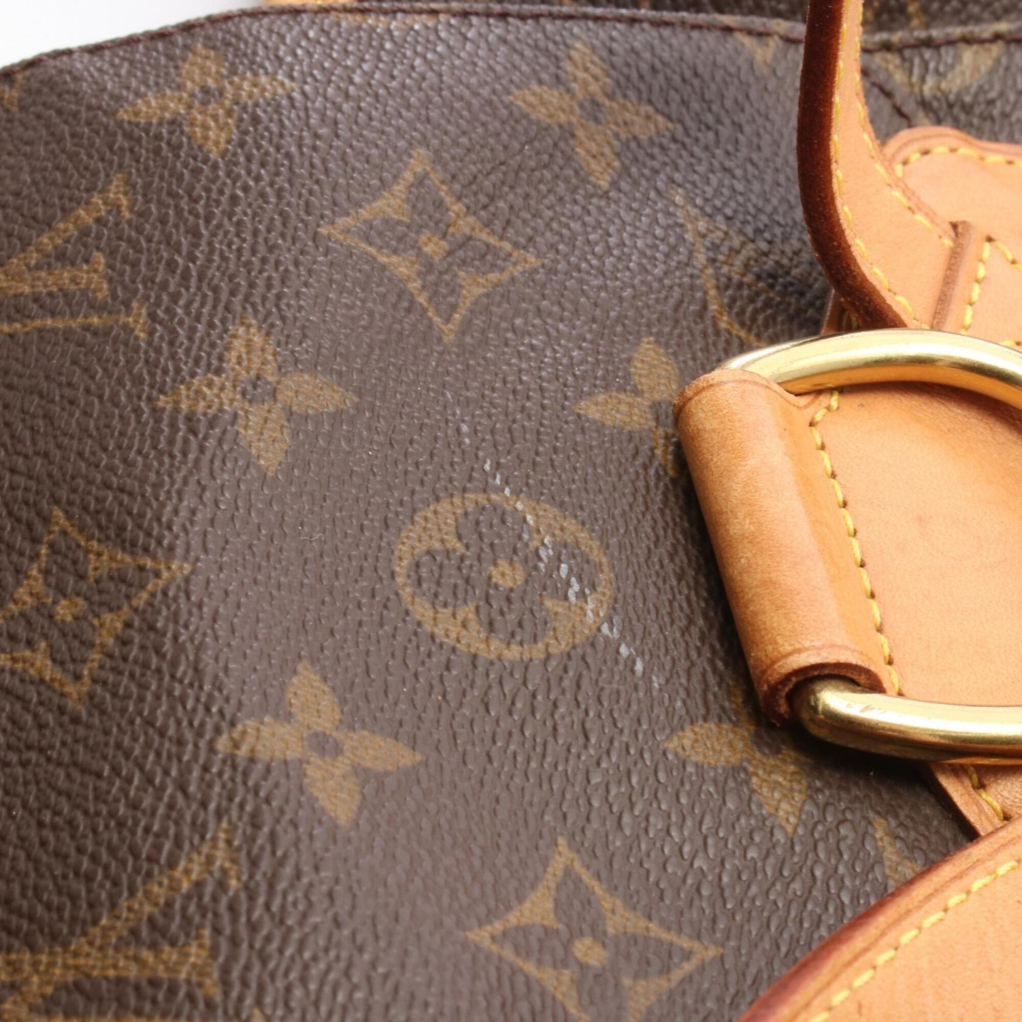 Louis Vuitton Brown Coated Canvas Leather Backpack Handbag (Pre-Owned)