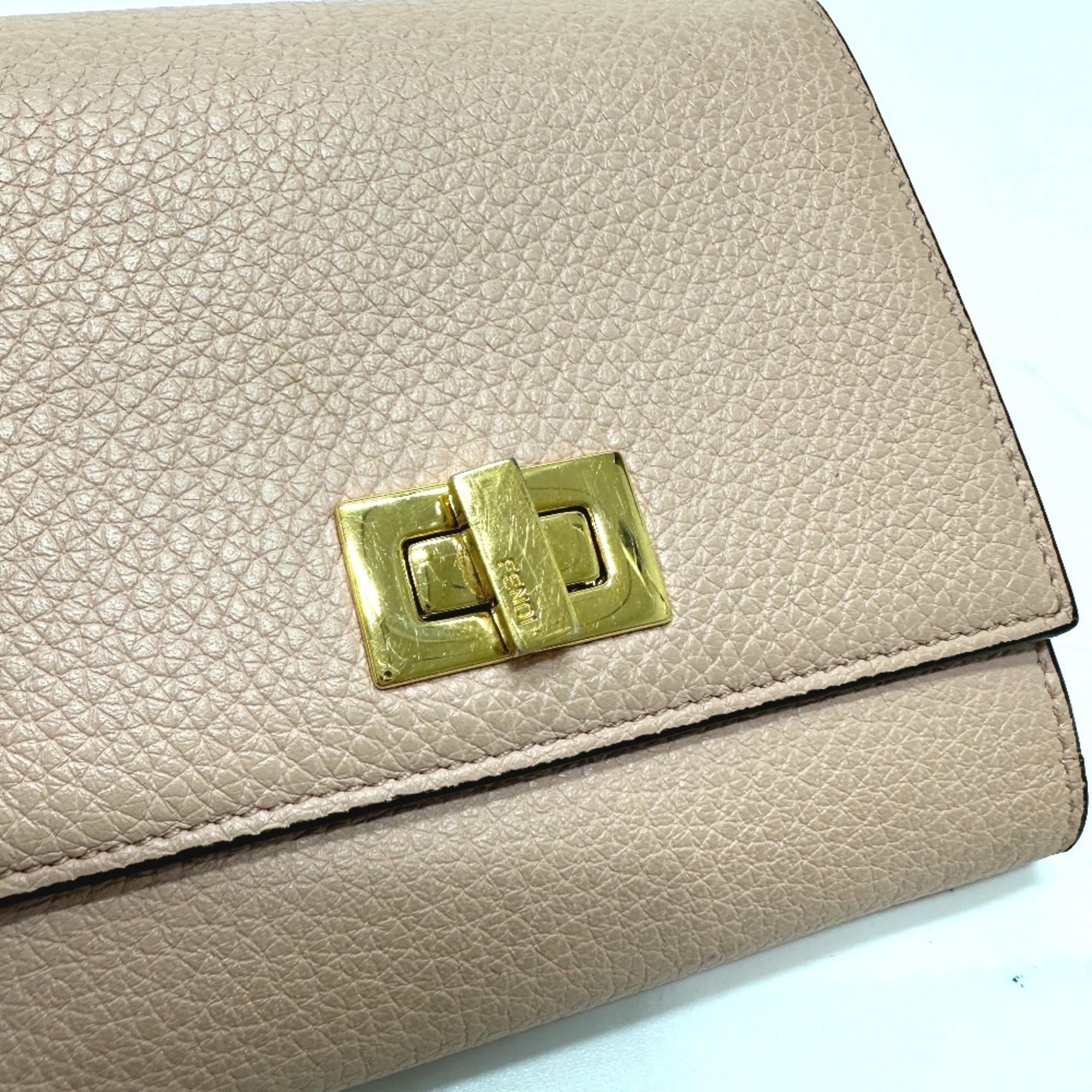 Fendi Pink Leather Wallet (Bi-Fold) (Pre-Owned)