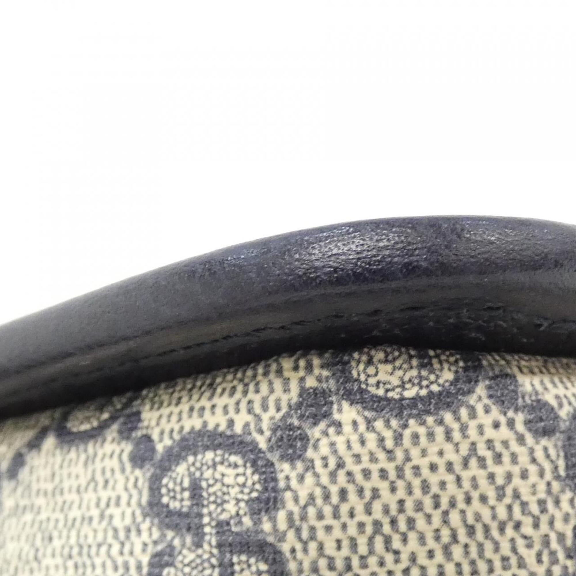 Gucci Beige Blue Gg Supreme Canvas Leather Shoulder Bag (Pre-Owned)