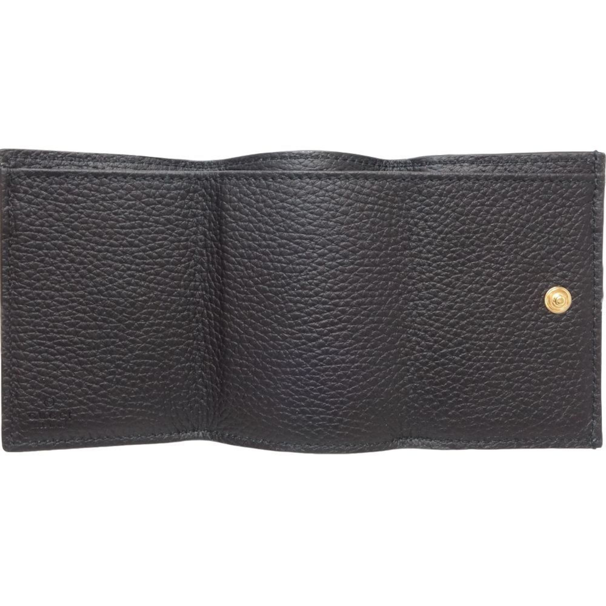 Gucci Black Leather Wallet (Tri-Fold) (Pre-Owned)