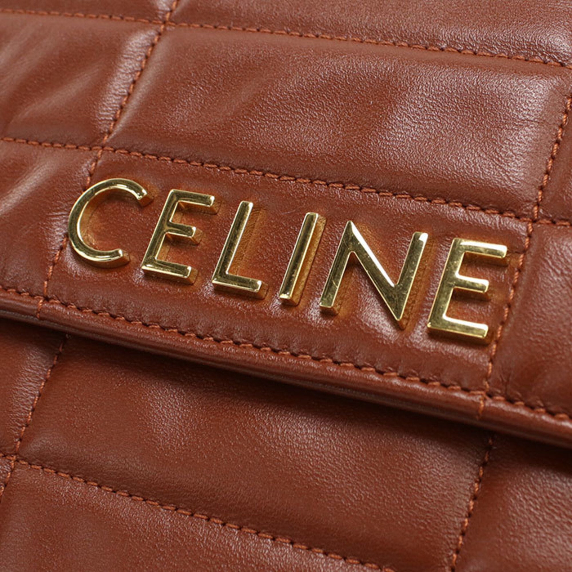 Celine Brown Leather Shoulder Bag (Pre-Owned)