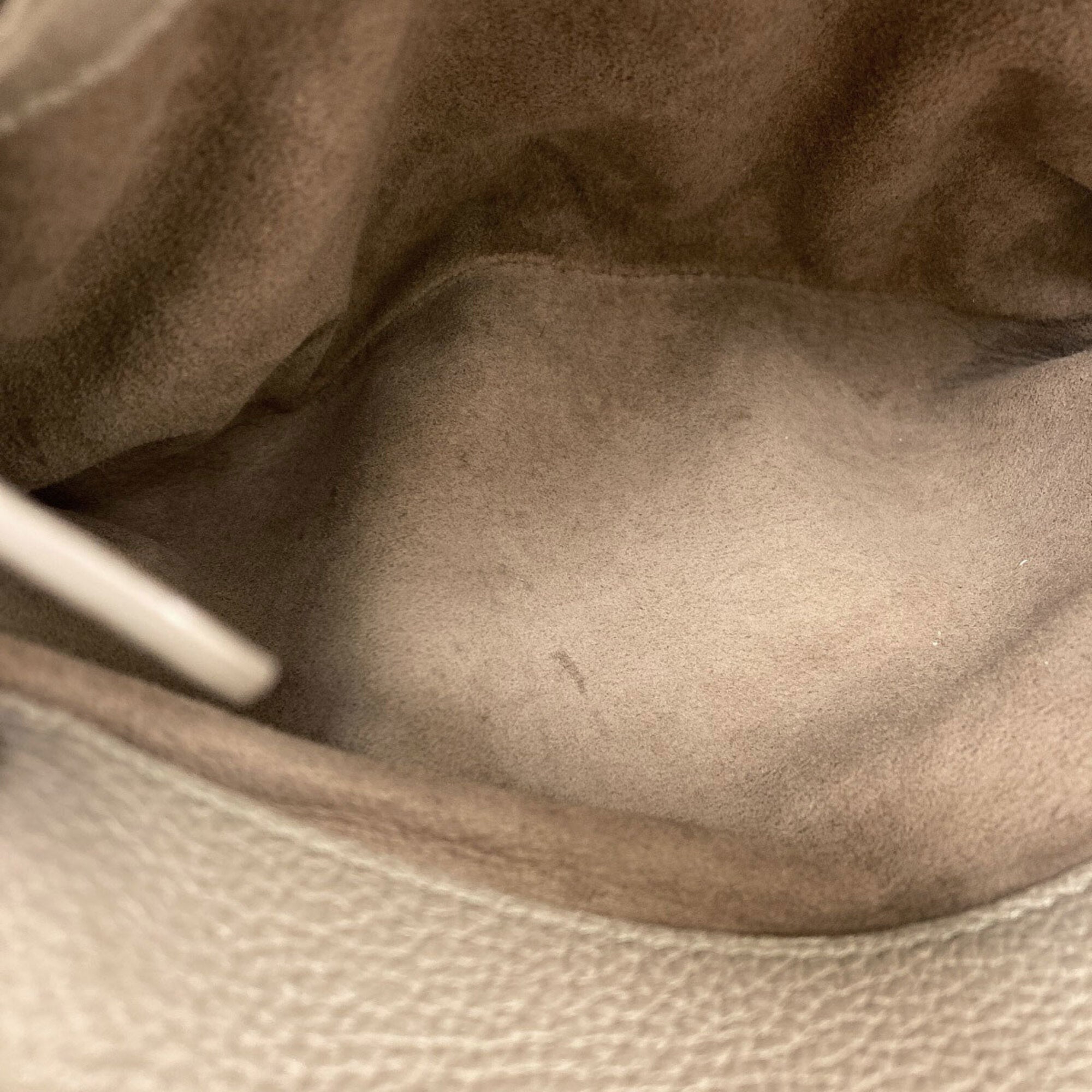 Bottega Veneta Gray Leather Handbag (Pre-Owned)