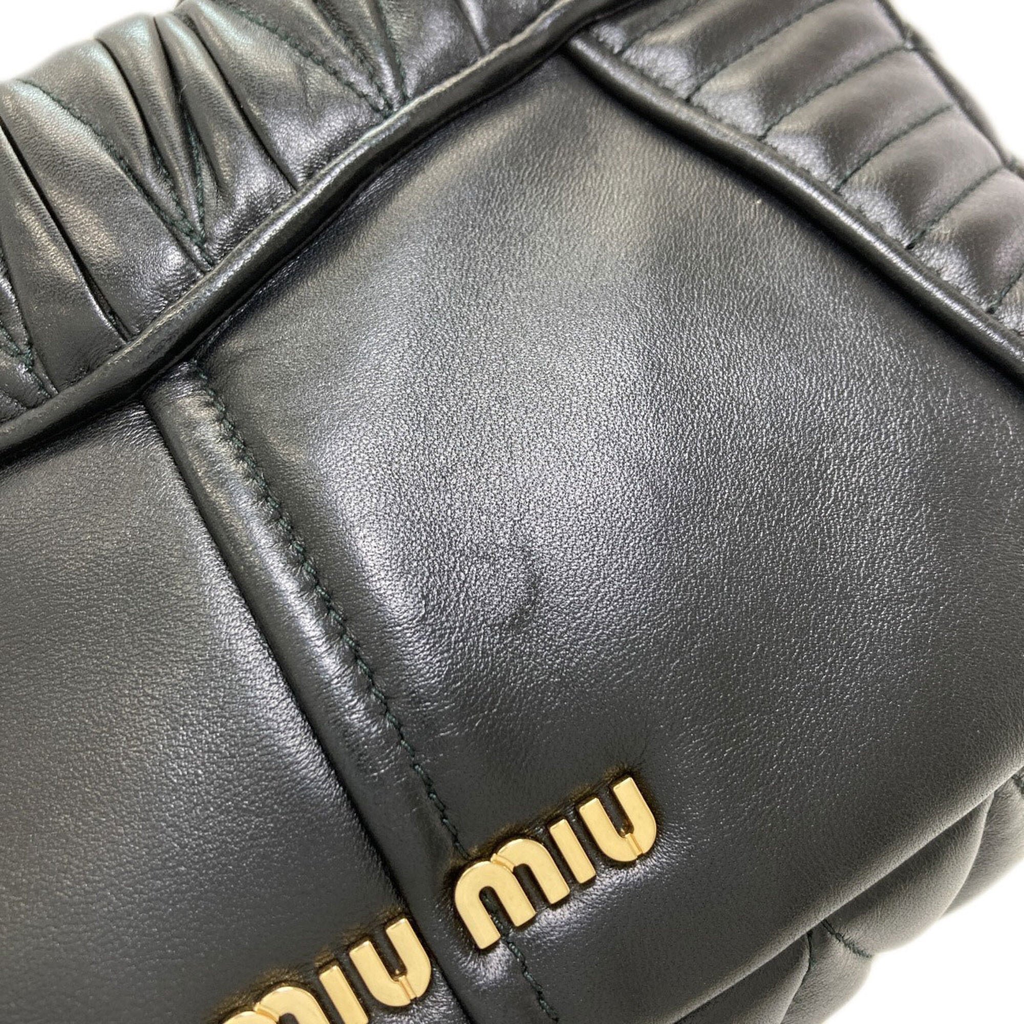 Miu Miu Black Leather Shoulder Bag (Pre-Owned)