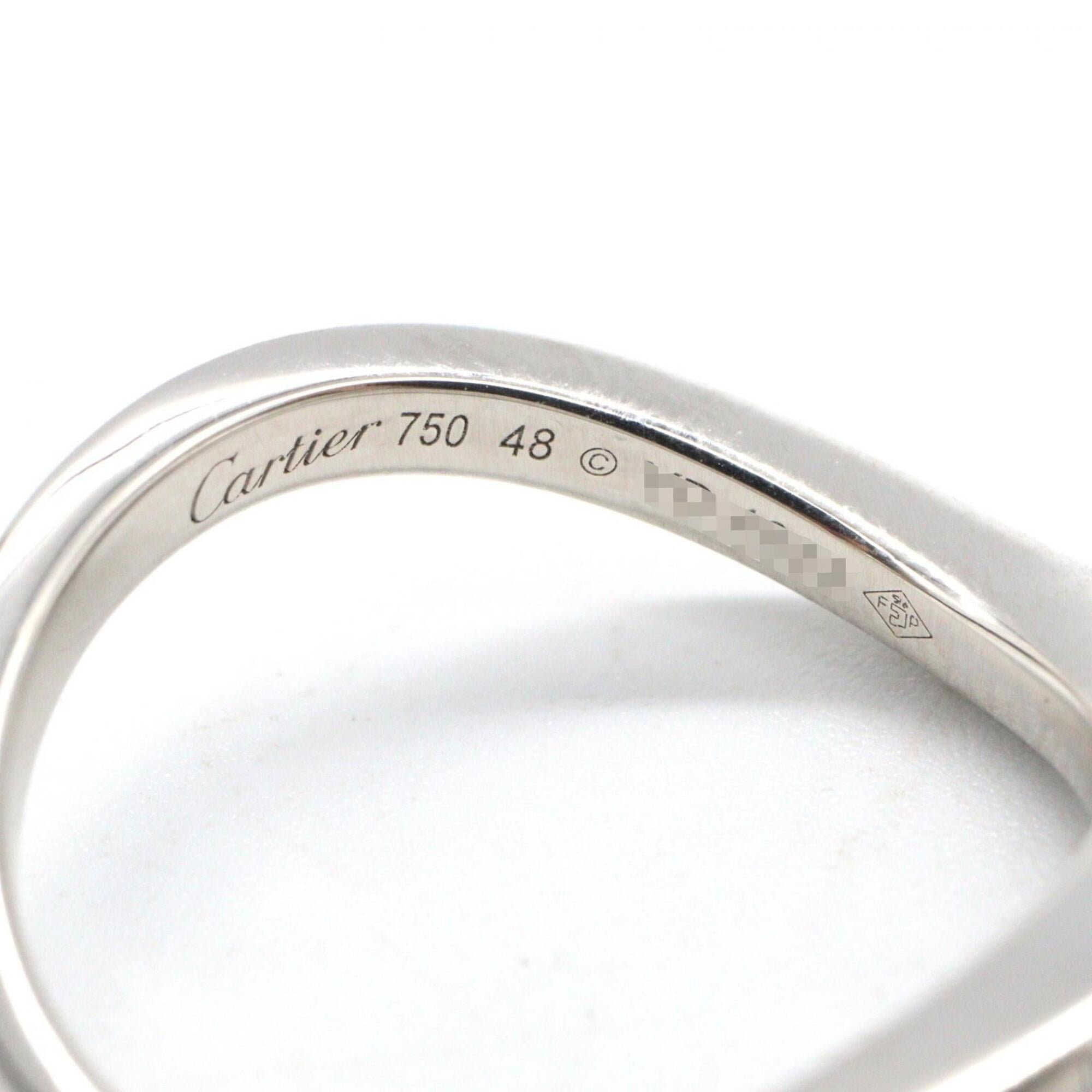 Cartier Silver Clear White Gold (18K) Band Ring (Pre-Owned)