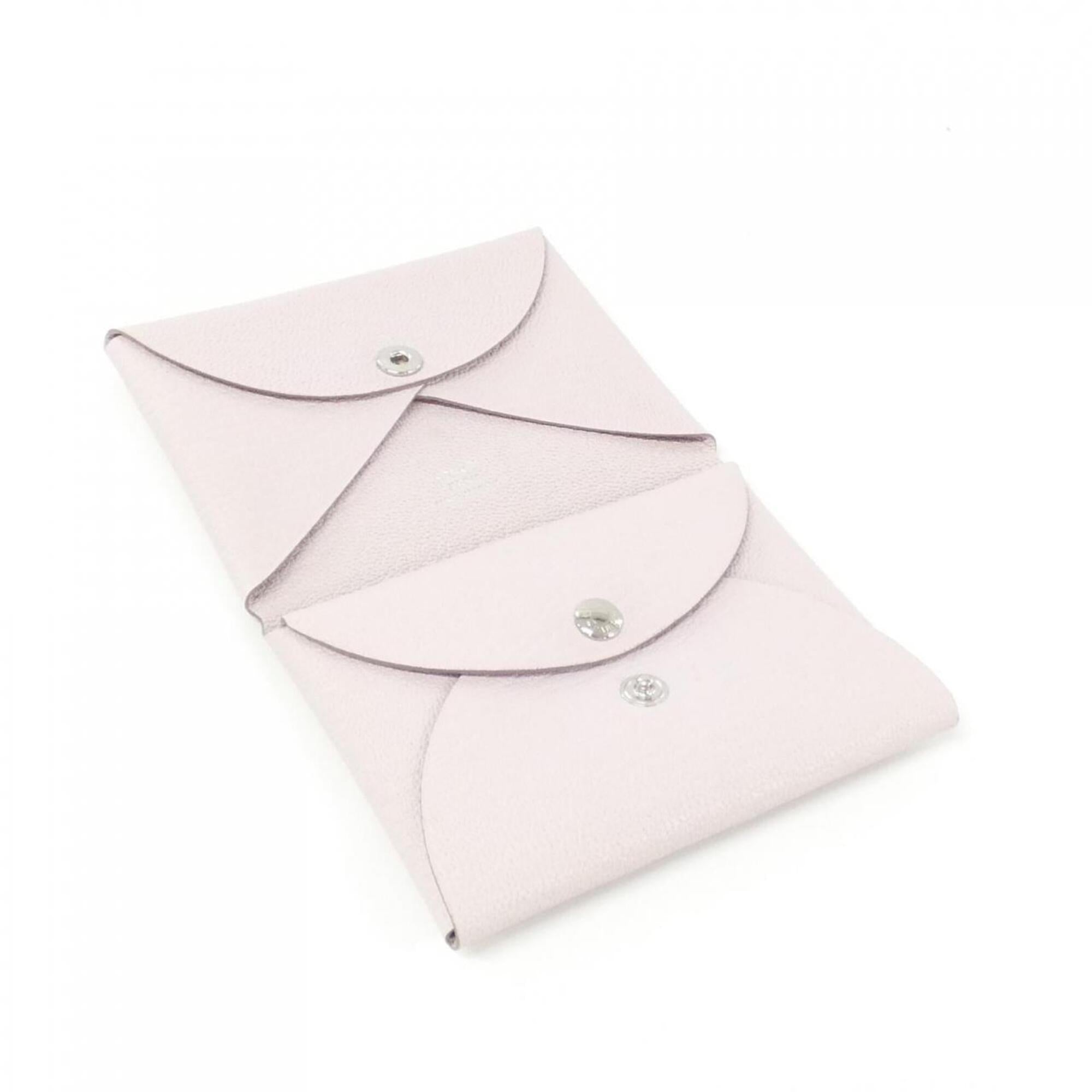 Hermes Light Pink Chevre Leather Coin Purse/Coin Case (Pre-Owned)
