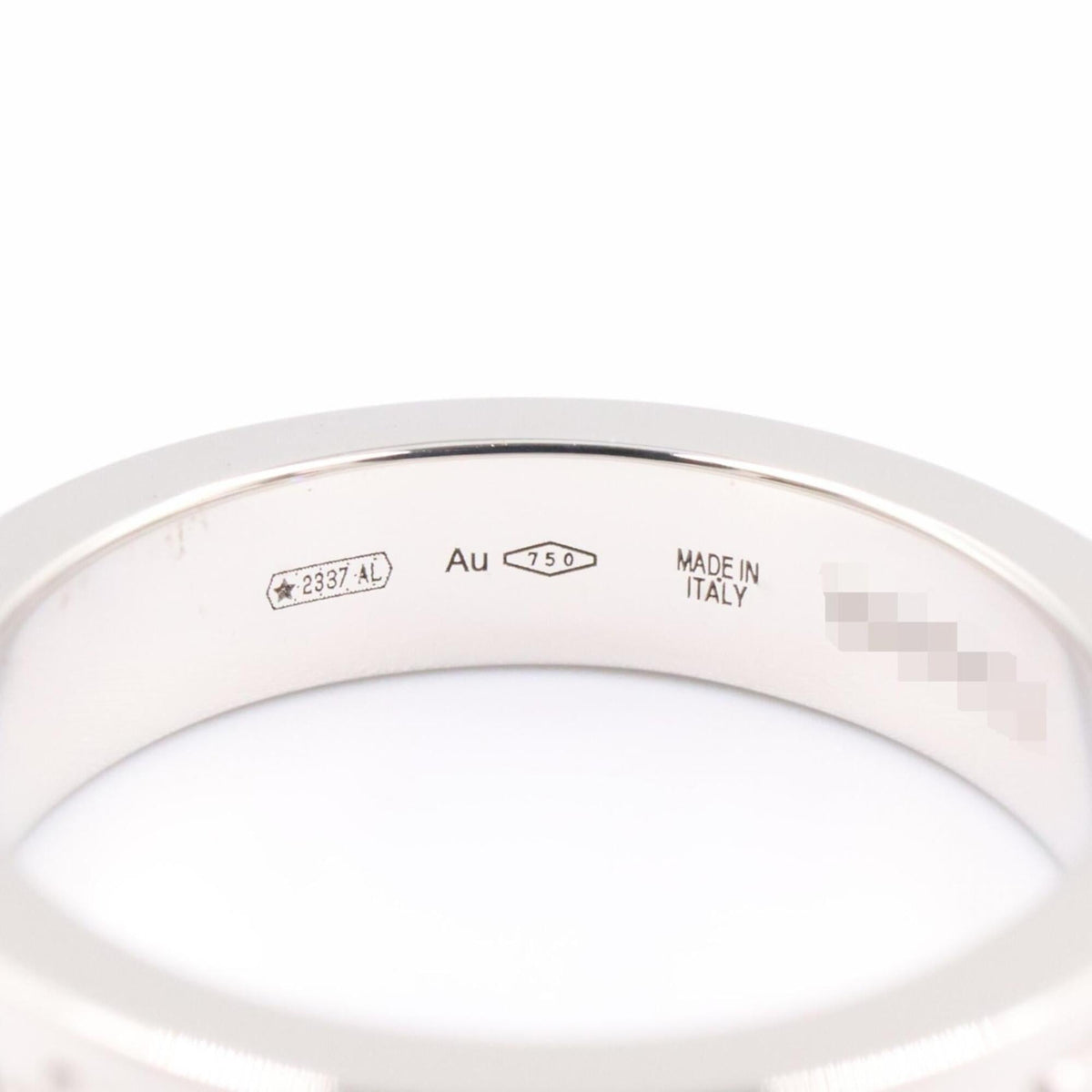 Bvlgari Silver Clear White Gold (18K) Band Ring (Pre-Owned)