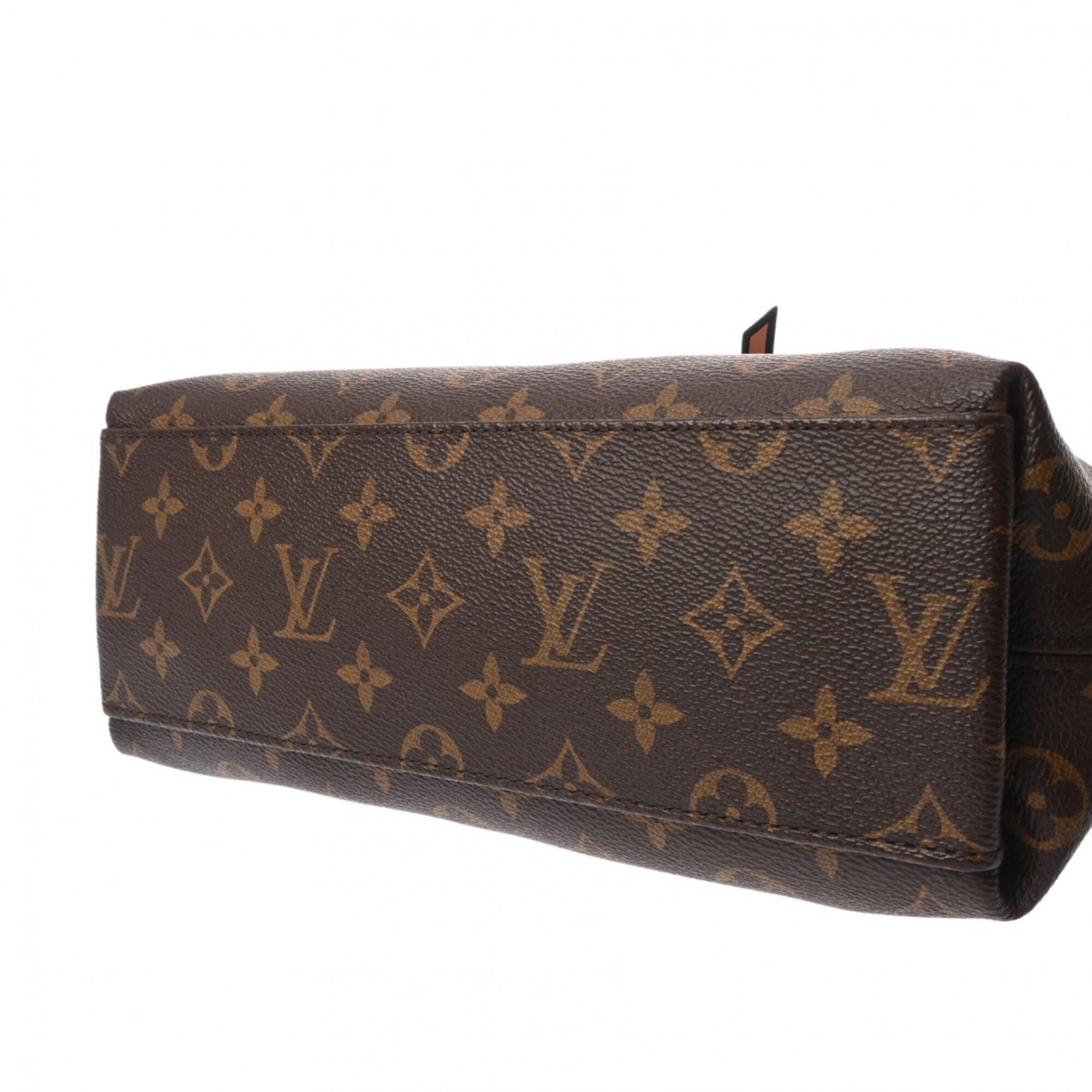 Louis Vuitton Brown Red Color Monogram Canvas Shoulder Bag (Pre-Owned)