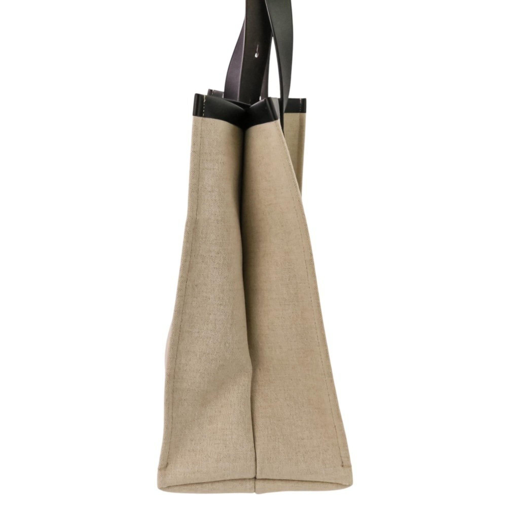 Salvatore Ferragamo Beige Black Pouch Tote Bag (Pre-Owned)