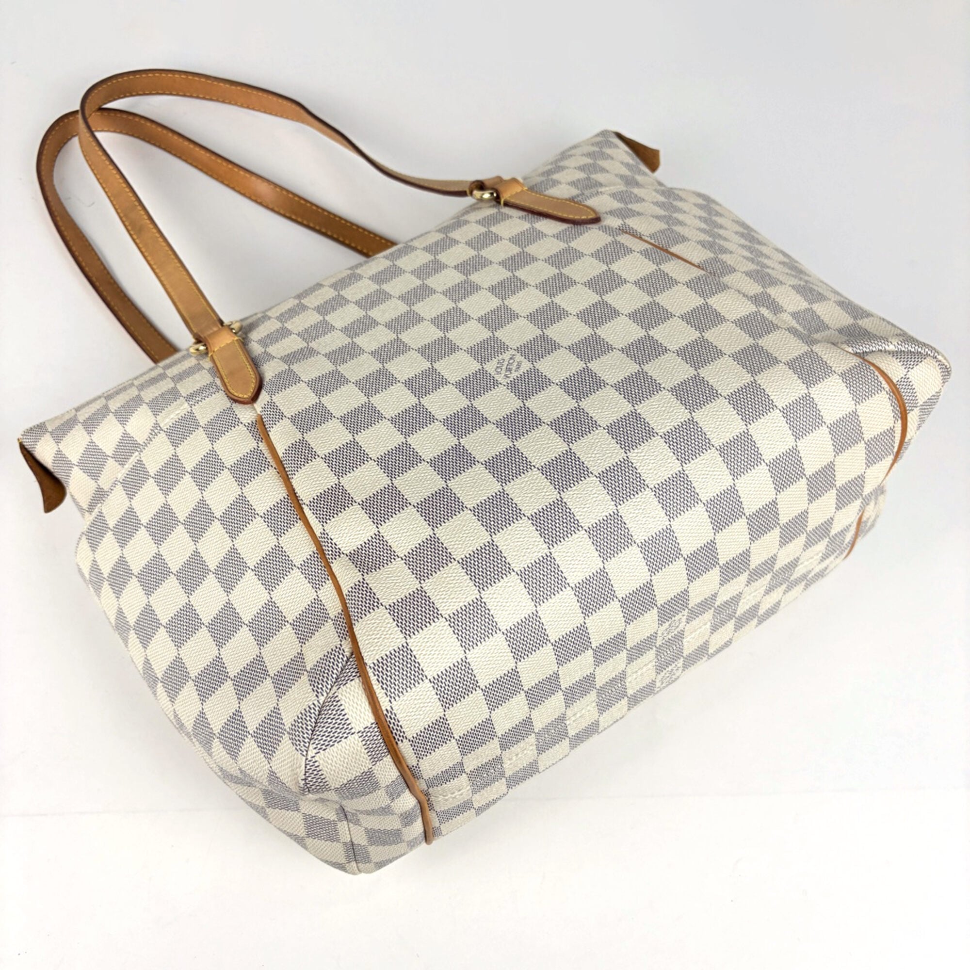 Louis Vuitton White Damier Azur Shoulder Bag Tote Bag (Pre-Owned)