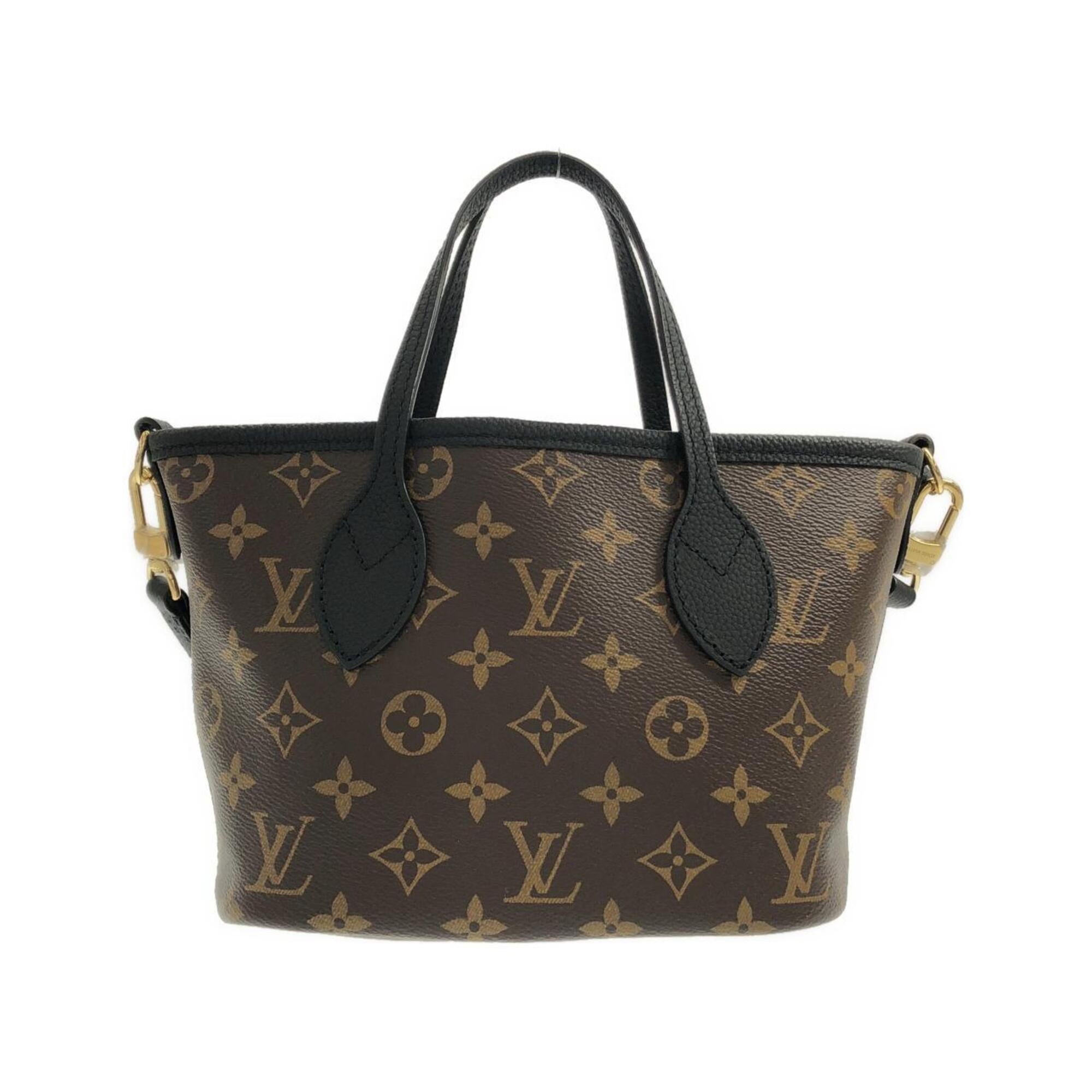 Louis Vuitton Black Marron Coated Canvas Leather Handbag Pouch (Pre-Owned)