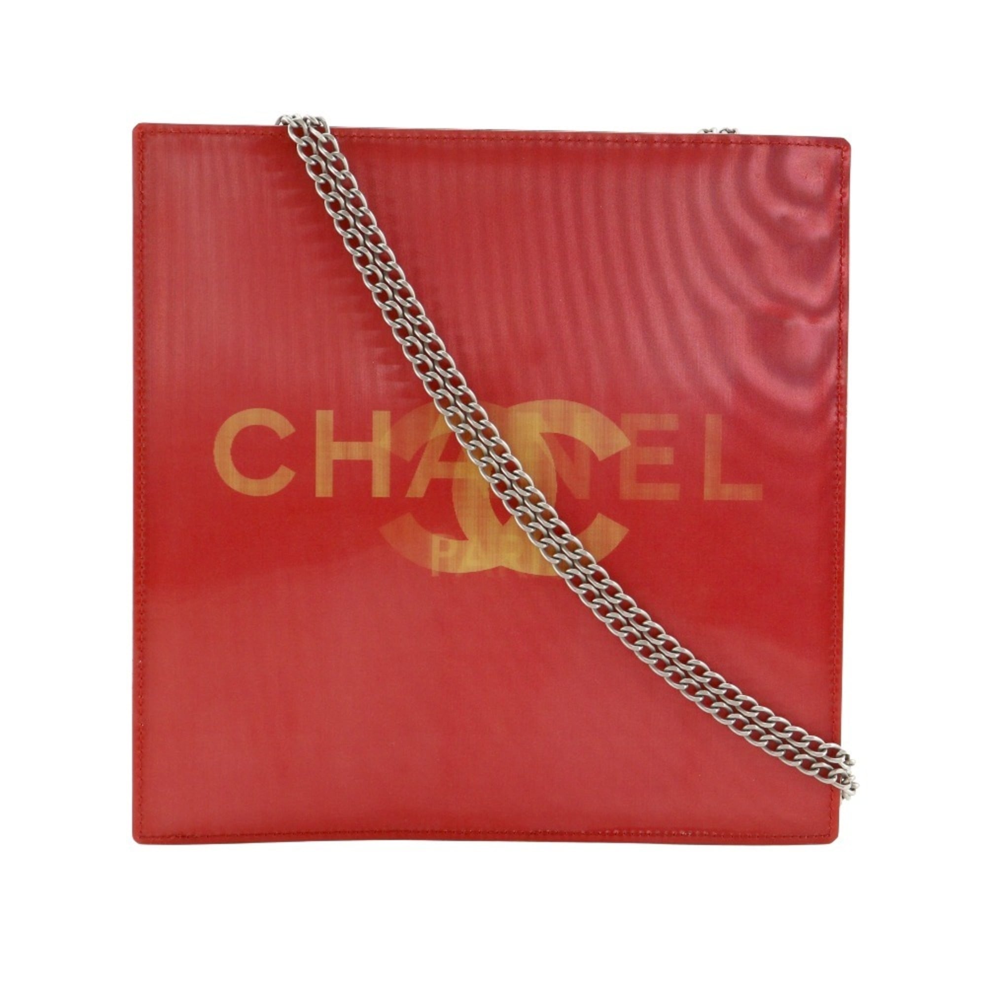 Chanel Red Color Vinyl Shoulder Bag (Pre-Owned)