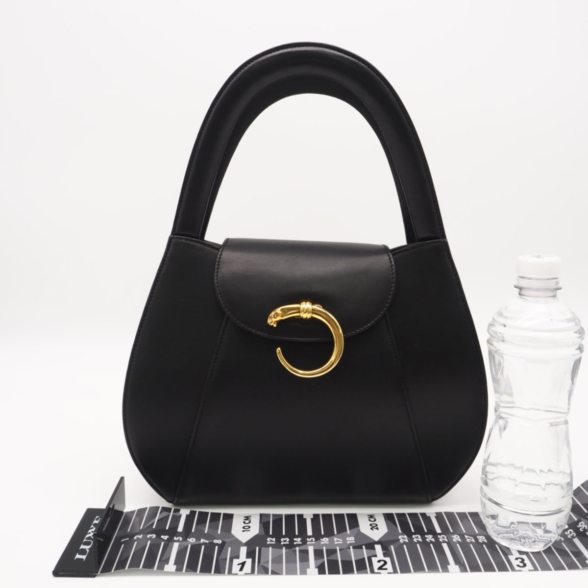 Cartier Panthère Black Leather Handbag (Pre-Owned)