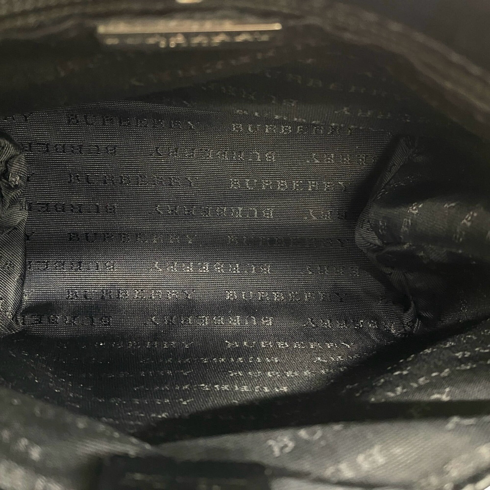 Burberry Beige Black Canvas Leather Handbag Tote Bag (Pre-Owned)