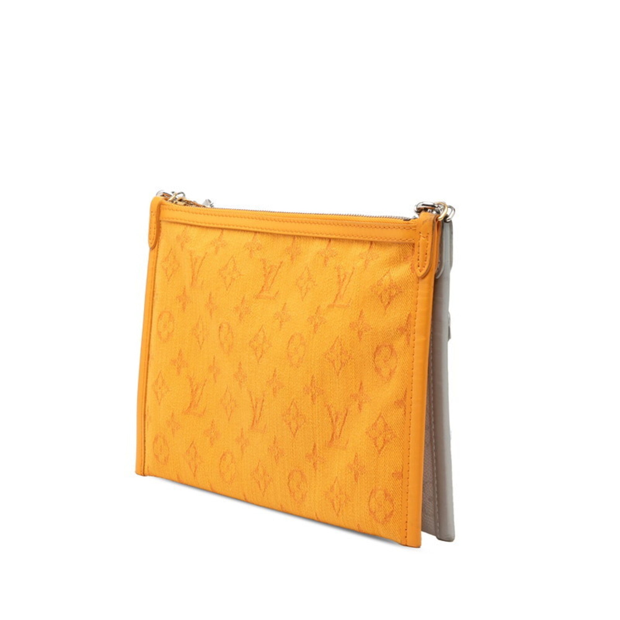 Louis Vuitton Monogram Light Gray Orange Pvc Canvas Shoulder Bag (Pre-Owned)