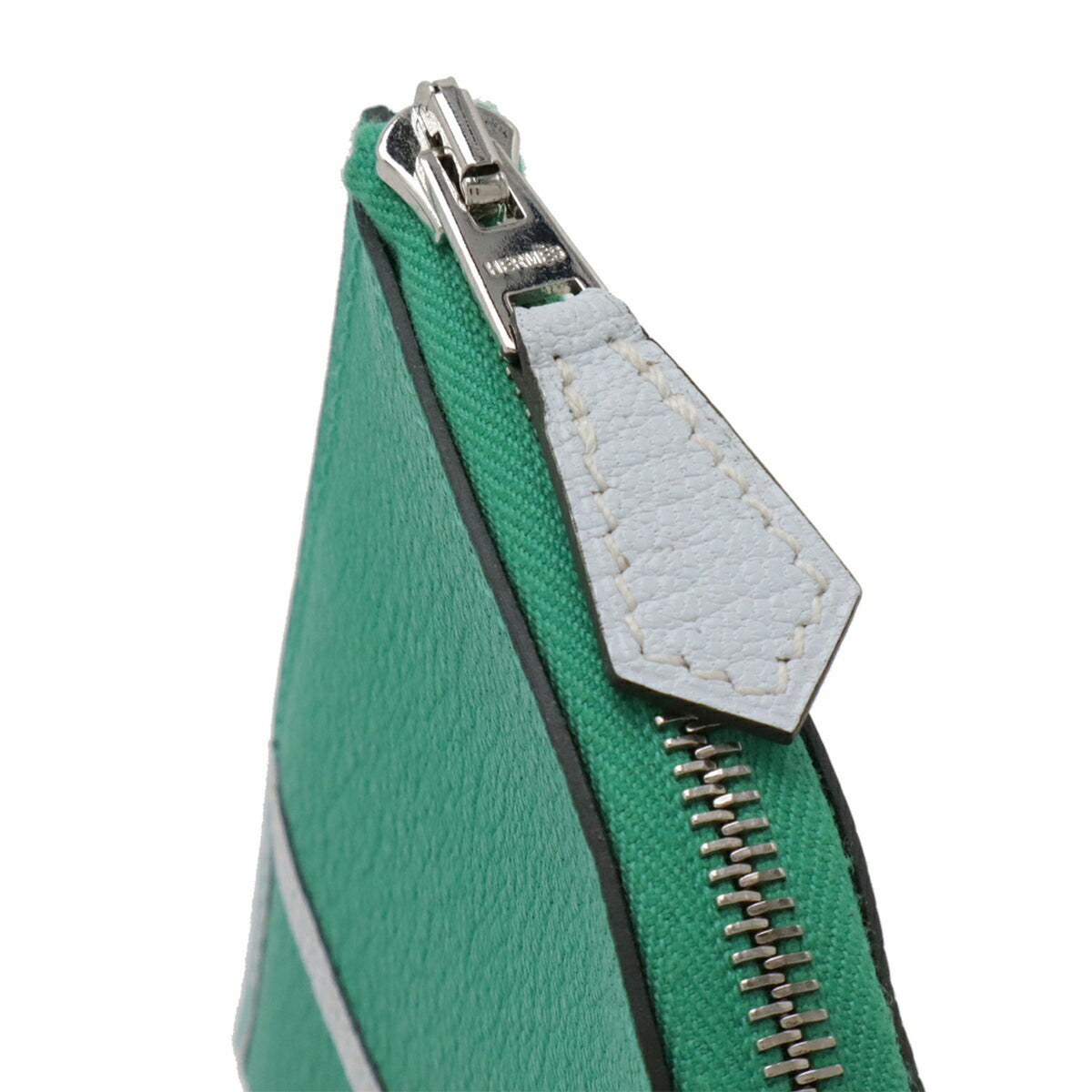 Hermes Green Mint Green Chevre Leather Coin Purse/Coin Case (Pre-Owned)