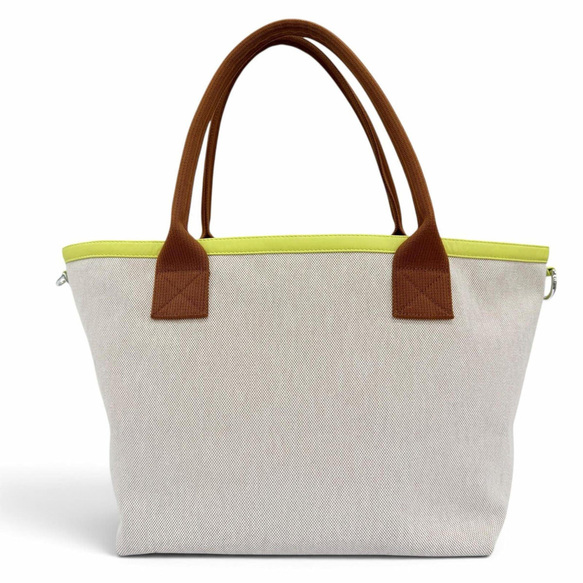 Hermes Natural Canvas Leather Handbag Tote Bag (Pre-Owned)