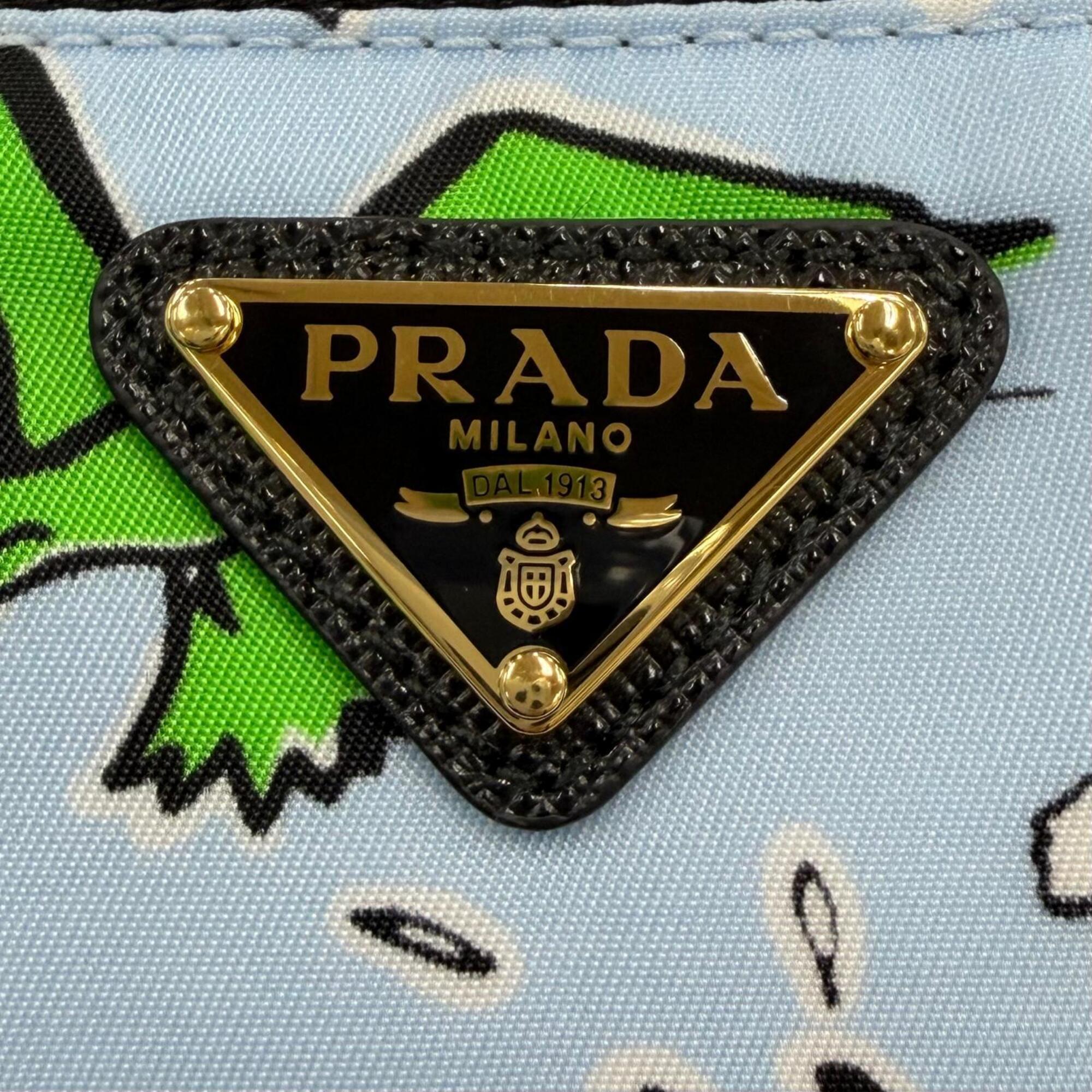 Prada Blue Nylon Pouch (Pre-Owned)