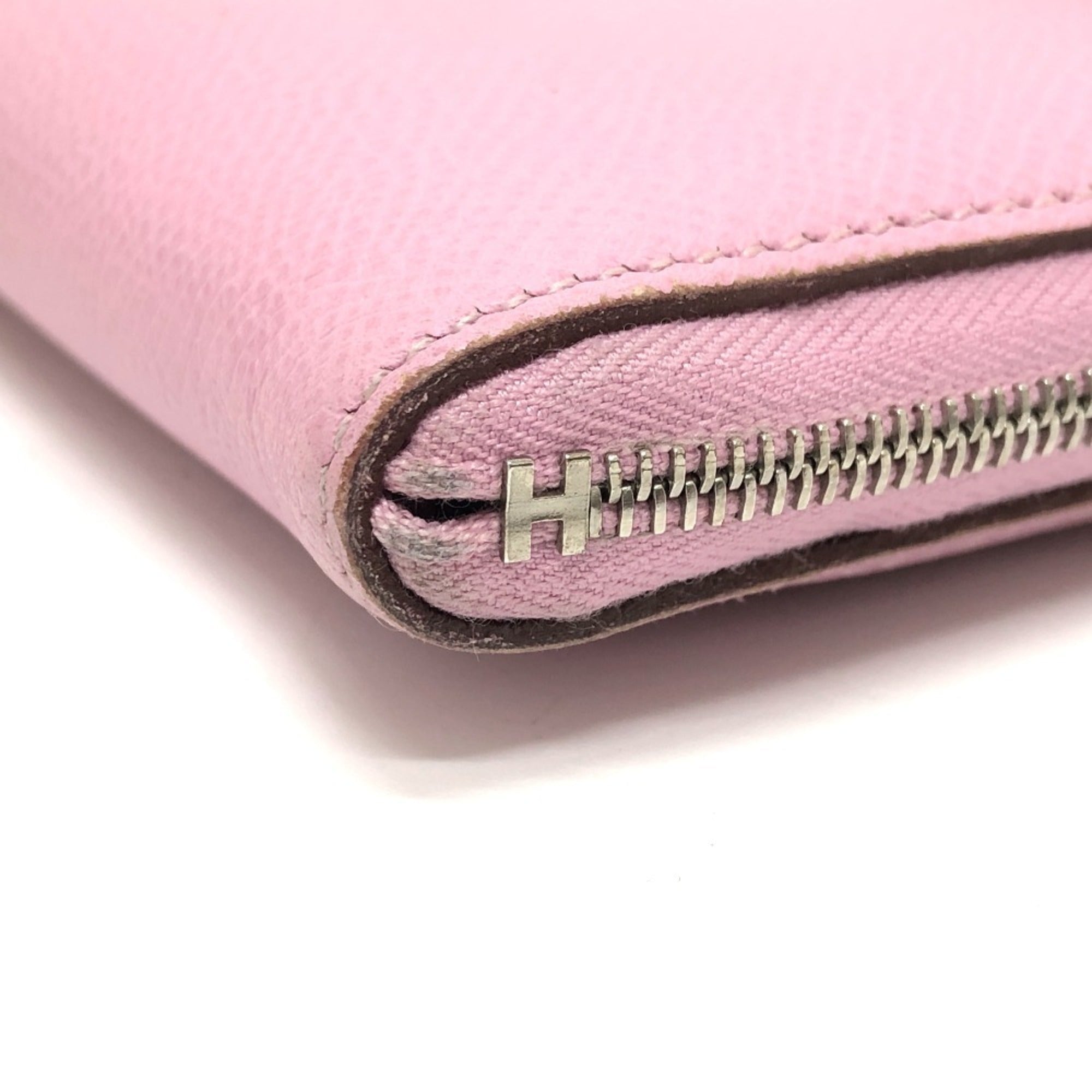 Hermes Pink Yellow Epsom Leather Long Wallet (Bi-Fold) (Pre-Owned)