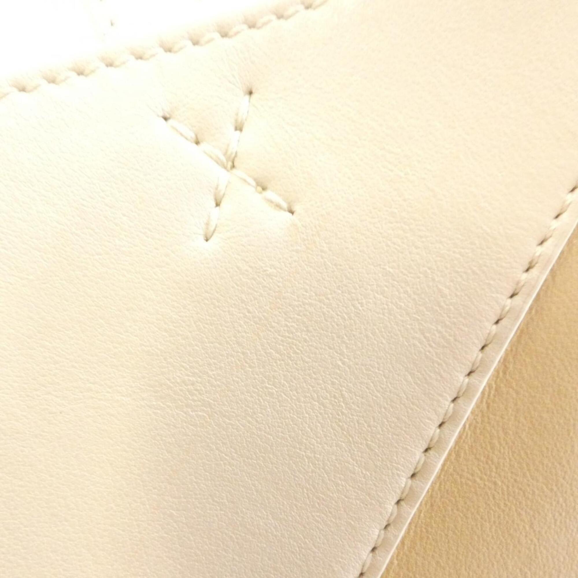 Loewe Beige White Leather Handbag (Pre-Owned)