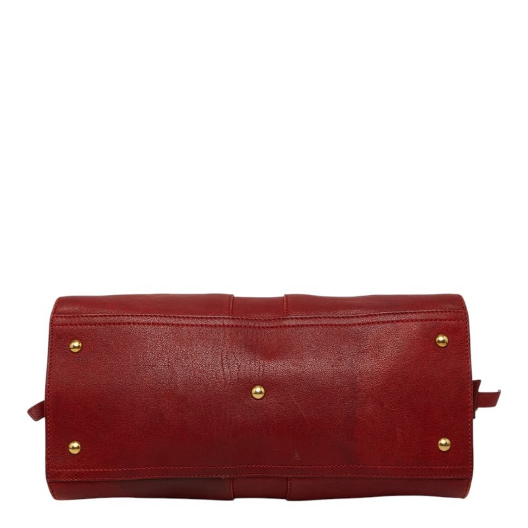Saint Laurent Red Color Leather Handbag (Pre-Owned)