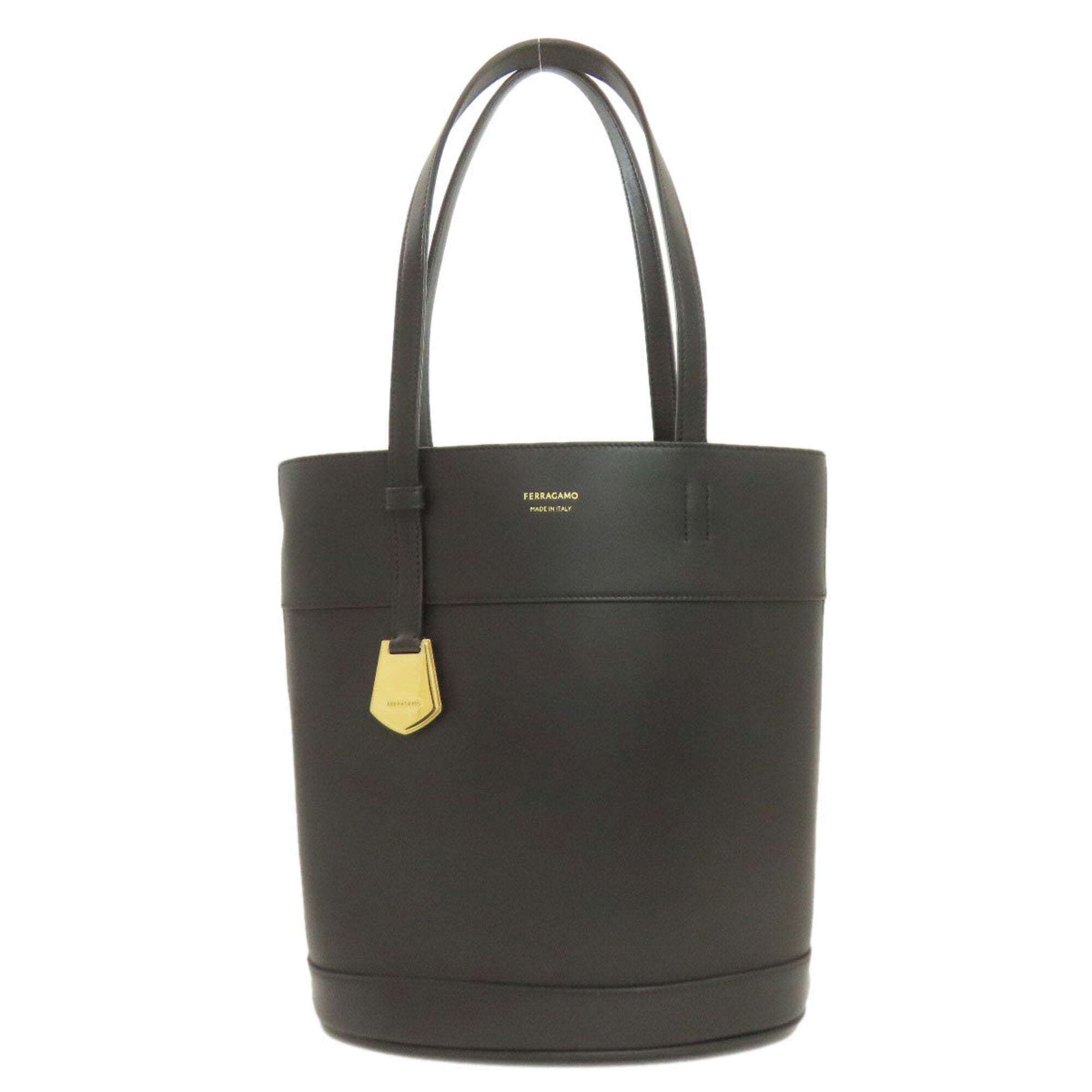 Salvatore Ferragamo Black Leather Tote Bag (Pre-Owned)