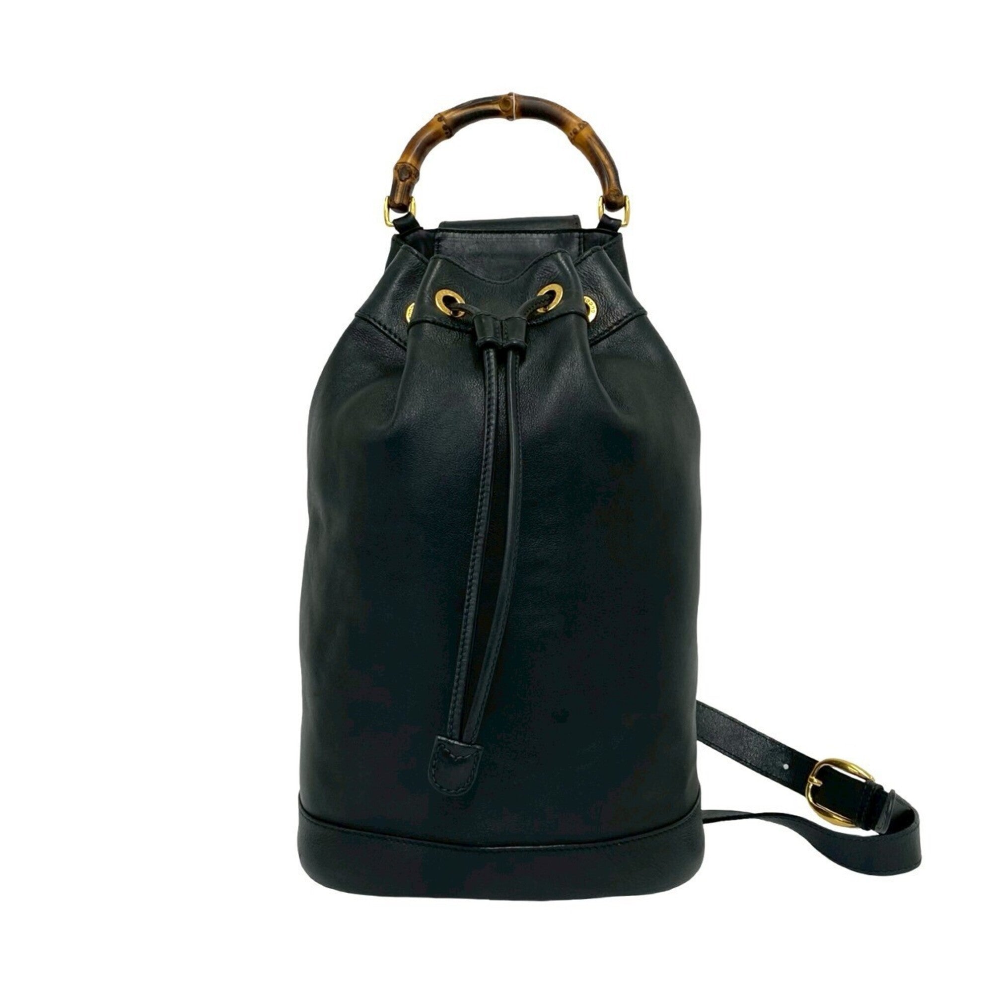 Gucci Black Leather Shoulder Bag Sling Bag (Pre-Owned)