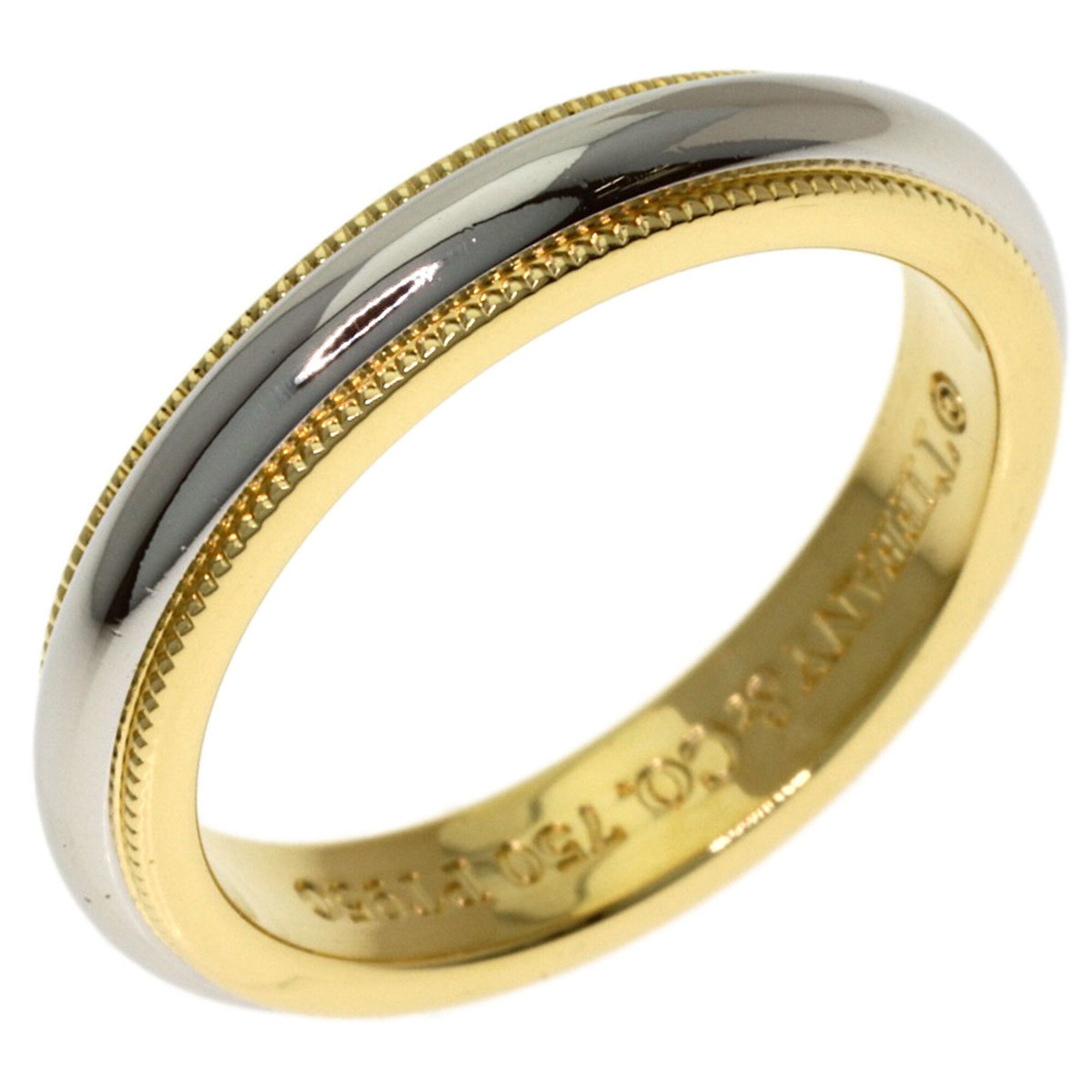 Tiffany Platinum Yellow Gold Yellow Gold (18K) Platinum 950 Band Ring (Pre-Owned)