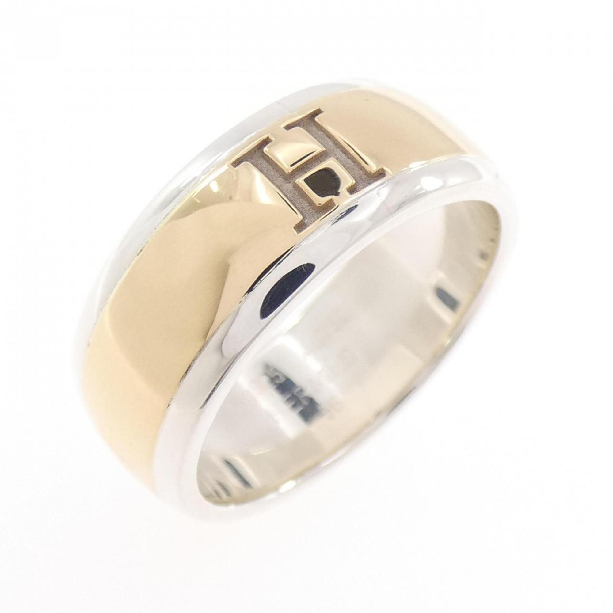 Hermes Yellow Gold (18K) Silver 925 Band Ring (Pre-Owned)