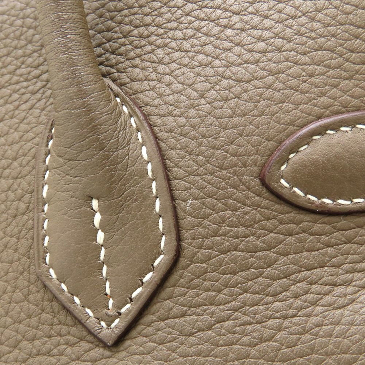 Hermes Birkin Etoupe Gray Togo Leather Handbag (Pre-Owned)