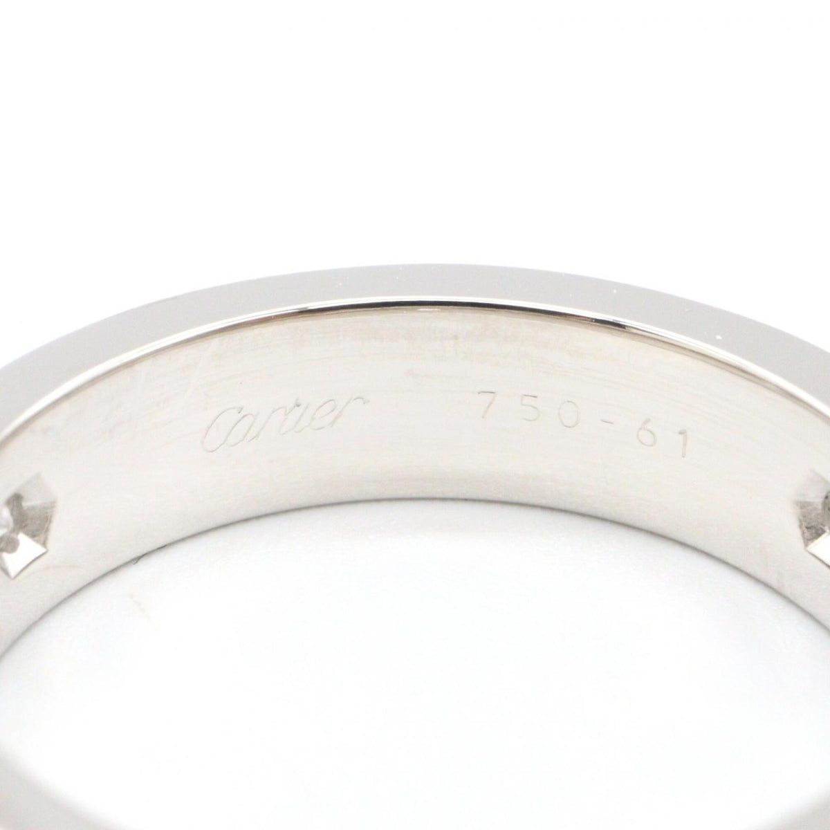 Cartier Silver Clear Band Ring (Pre-Owned)