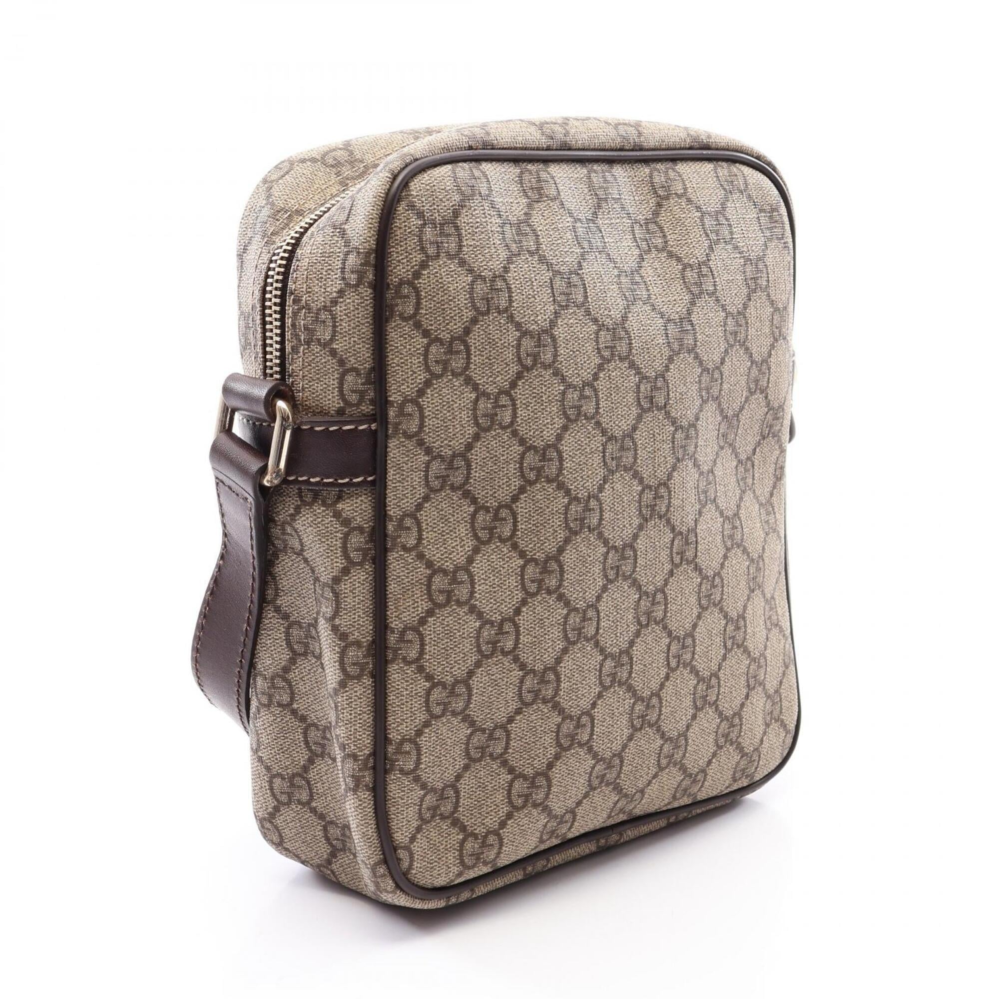 Gucci Beige Brown Pvc Leather Handbag Shoulder Bag (Pre-Owned)