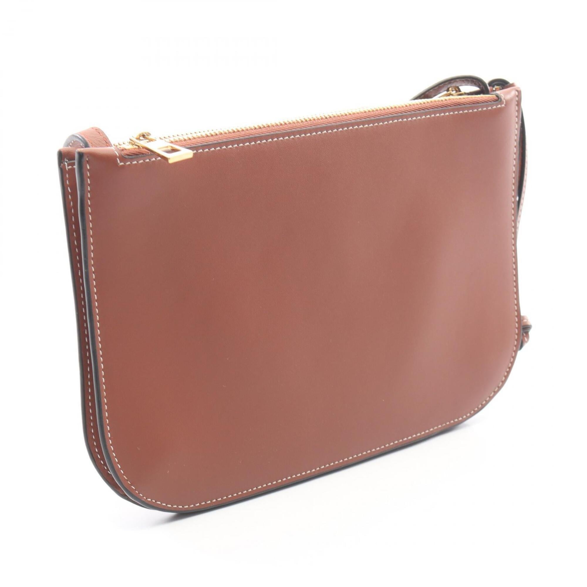 Loewe Brown Leather Handbag Pouch Shoulder Bag (Pre-Owned)