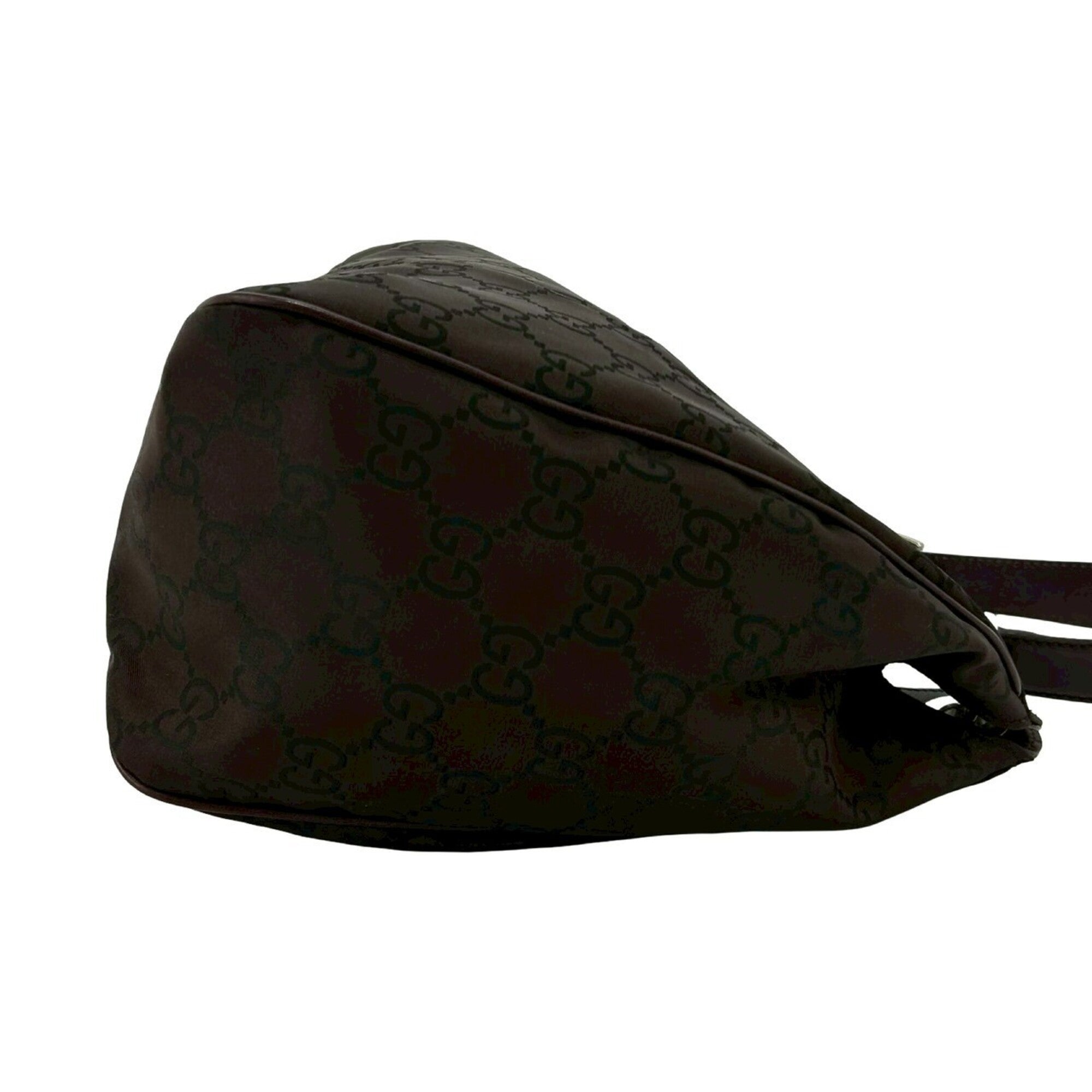 Gucci Brown Canvas Leather Handbag Shoulder Bag Tote Bag (Pre-Owned)