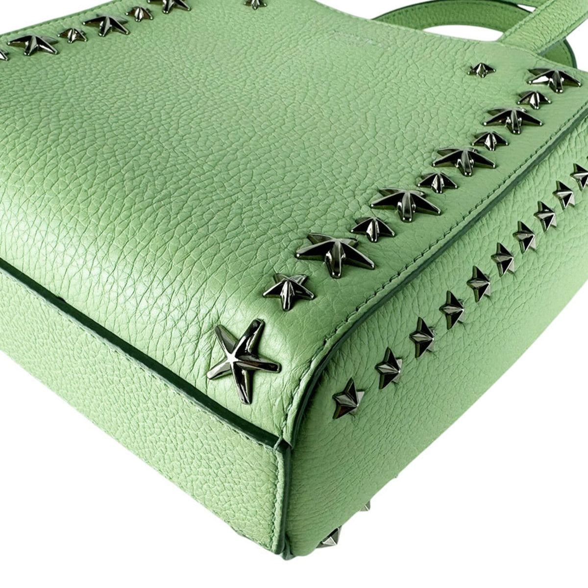 Jimmy Choo Green Leather Handbag Shoulder Bag (Pre-Owned)