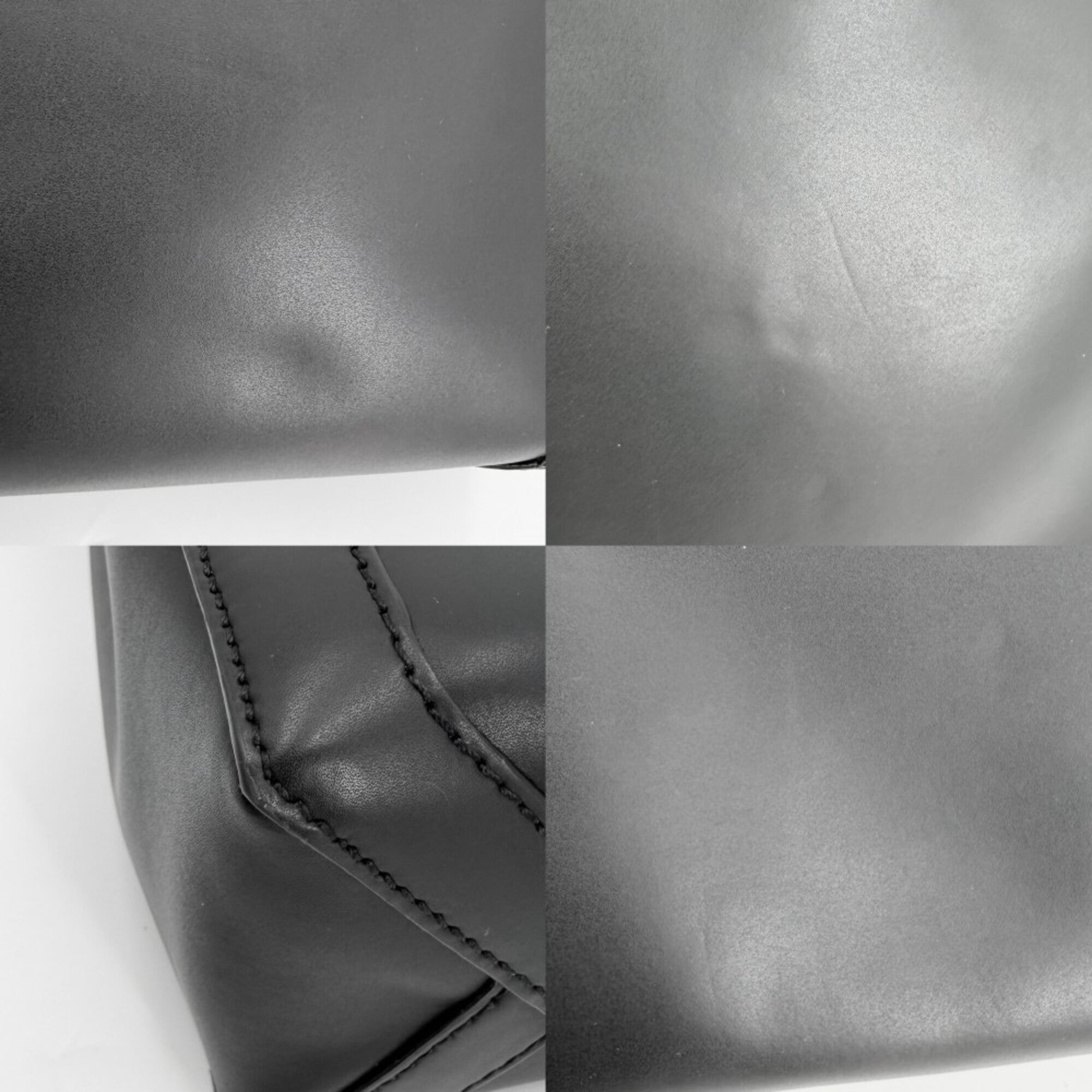 Valentino Garavani Black Leather Handbag Shoulder Bag Tote Bag (Pre-Owned)