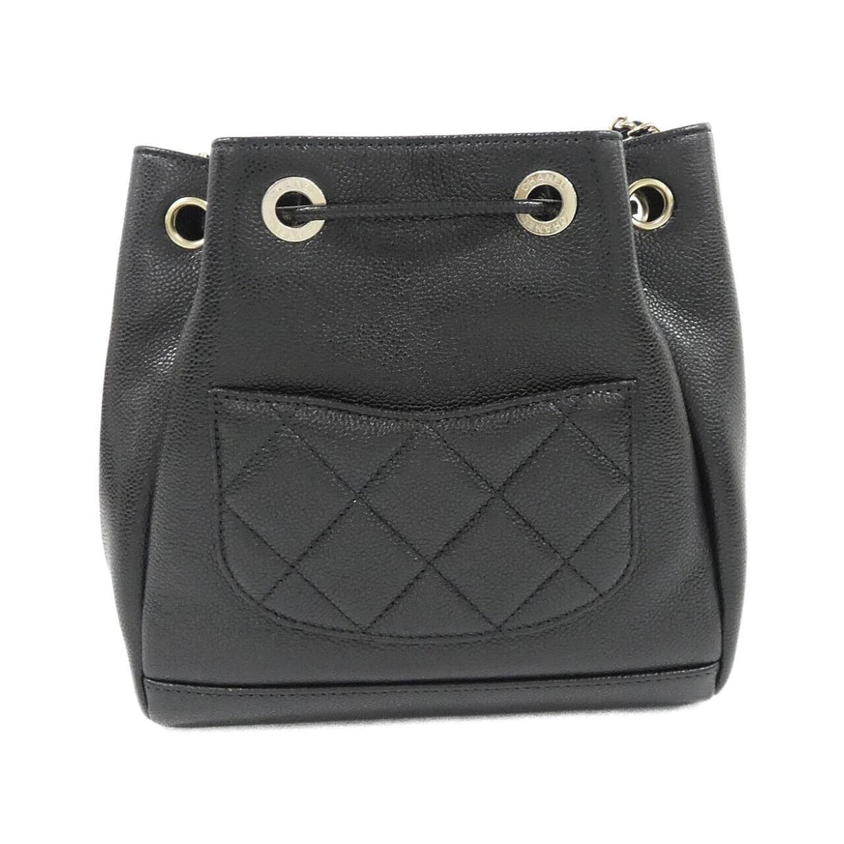 Chanel Black Grained Calfskin Shoulder Bag (Pre-Owned)