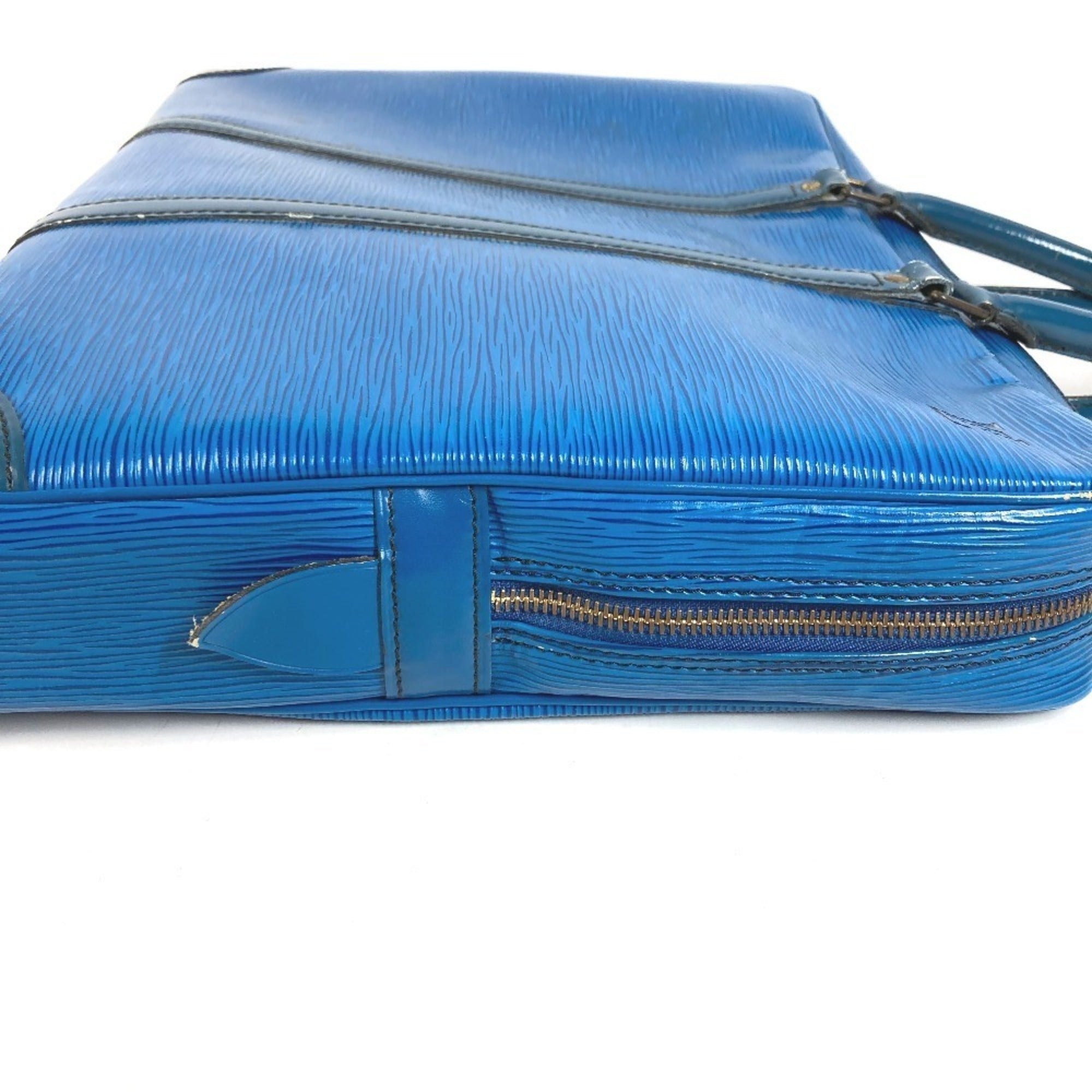 Louis Vuitton Blue Toledo Blue Epi Leather Briefcase Handbag Tote Bag (Pre-Owned)