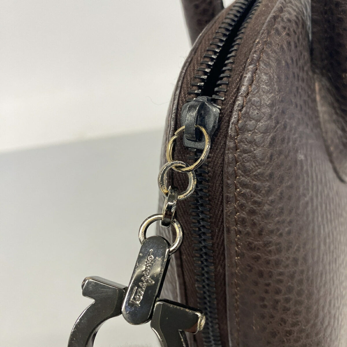 Salvatore Ferragamo Brown Leather Handbag (Pre-Owned)