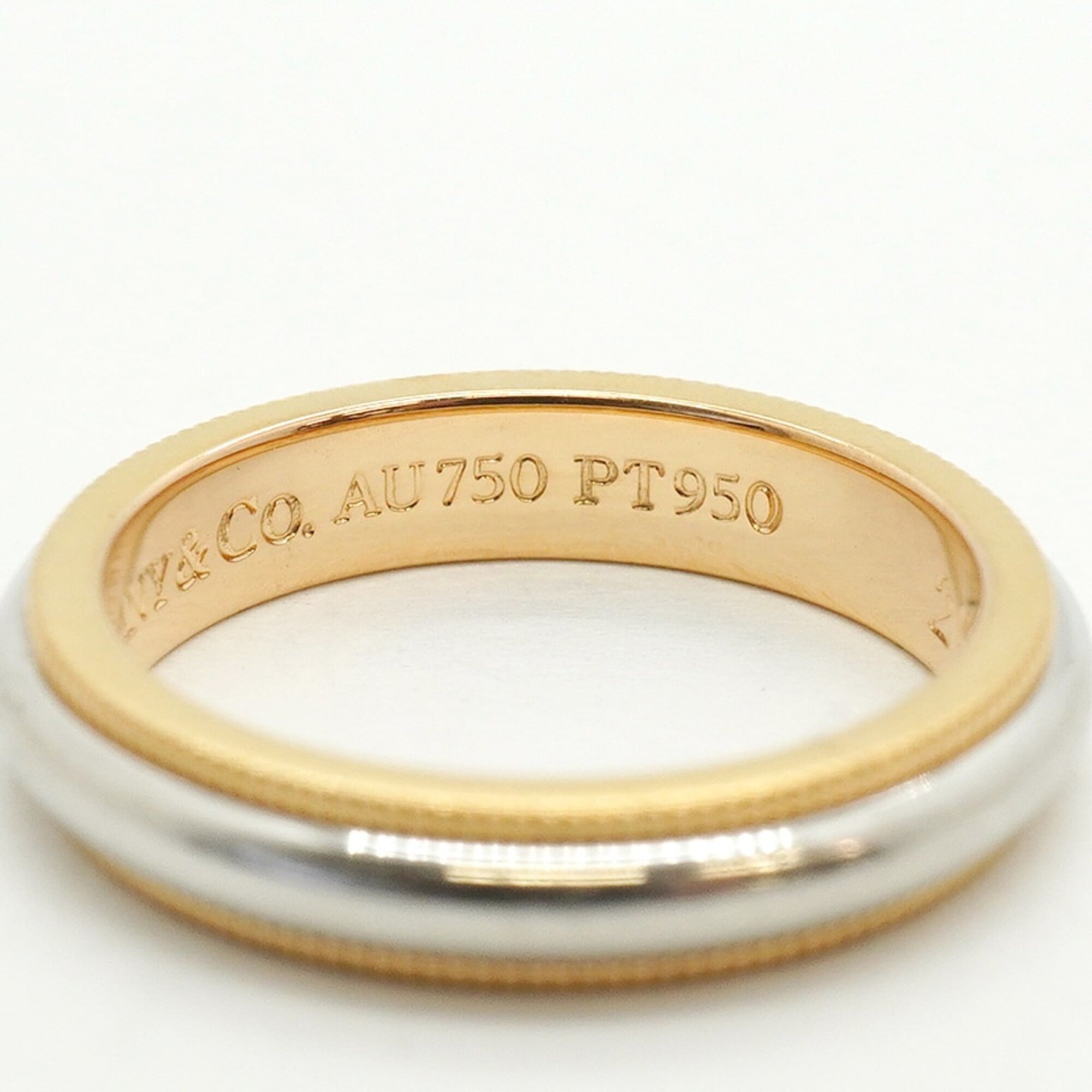 Tiffany Pink Gold (18K) Platinum 950 Band Ring (Pre-Owned)